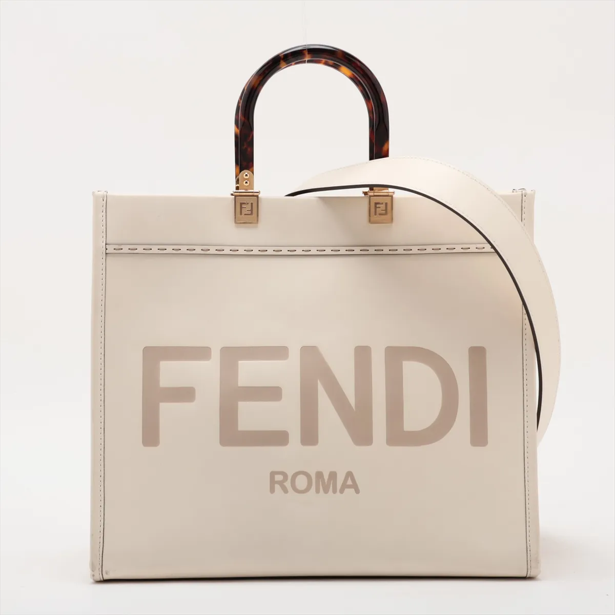 Sunshine Medium 8BH386 Leather 2-Way Handbag White