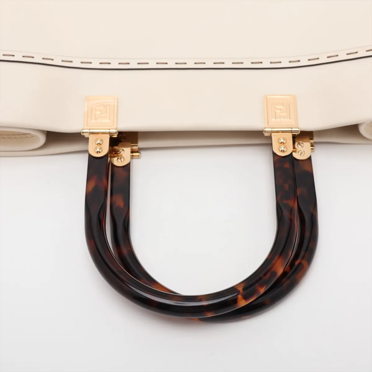Sunshine Medium 8BH386 Leather 2-Way Handbag White — view 5