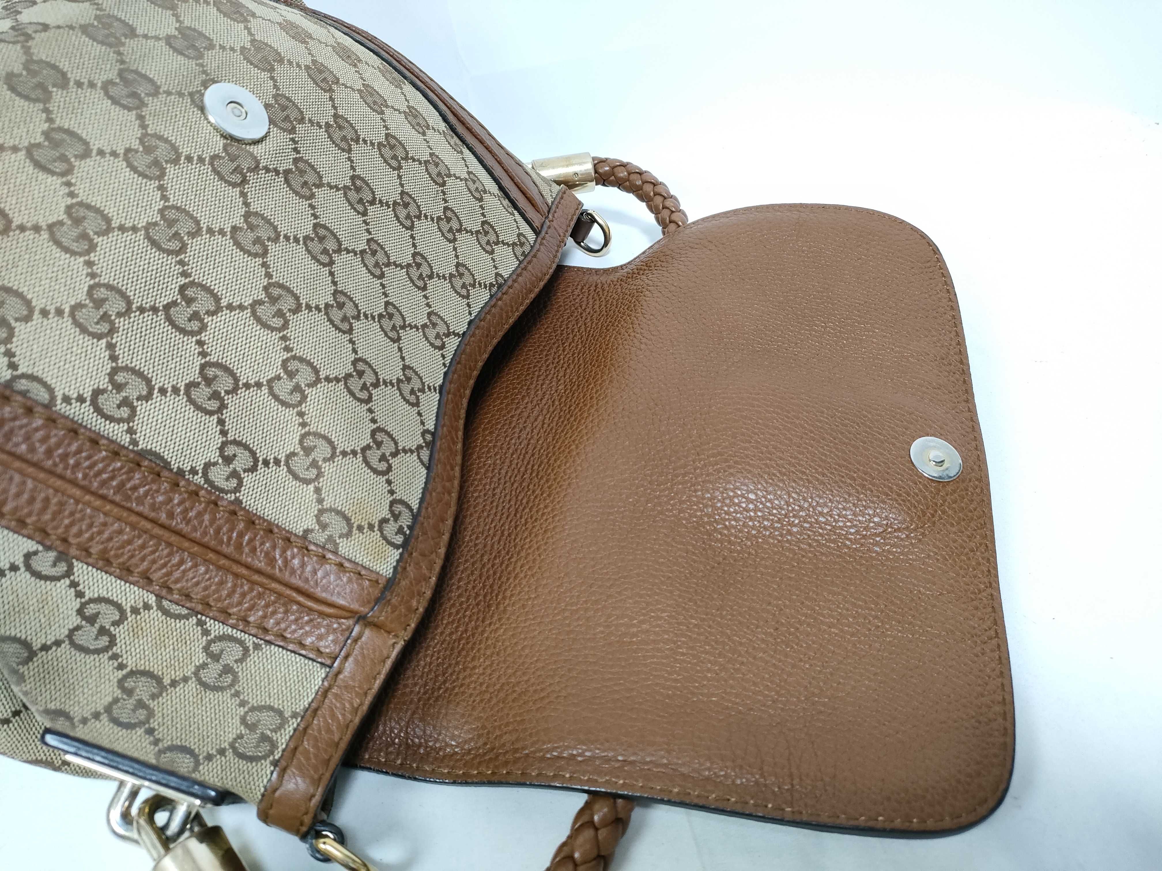 Brown GG Canvas Vintage Flap Sushi Single-Shoulder Bag with Long Shoulder Strap (Handbag) — view 12