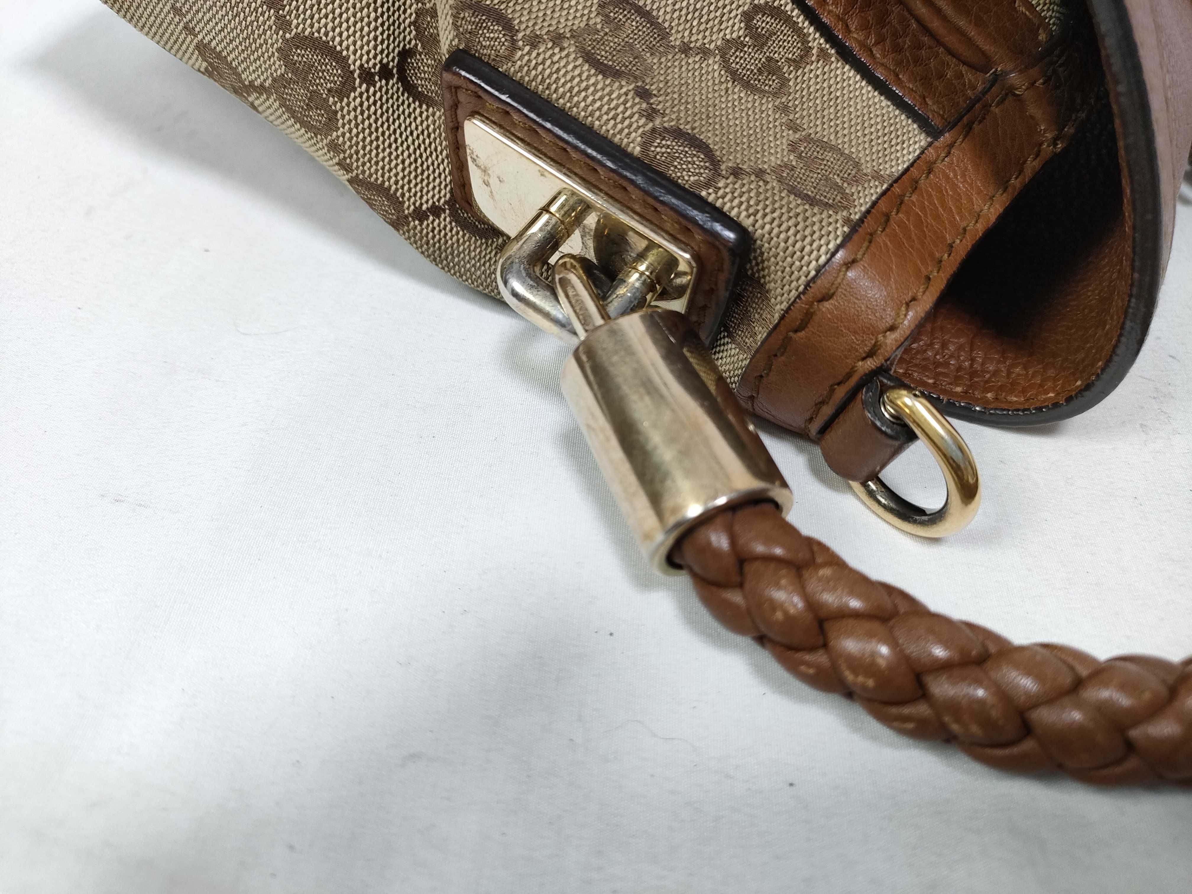 Brown GG Canvas Vintage Flap Sushi Single-Shoulder Bag with Long Shoulder Strap (Handbag) — view 8