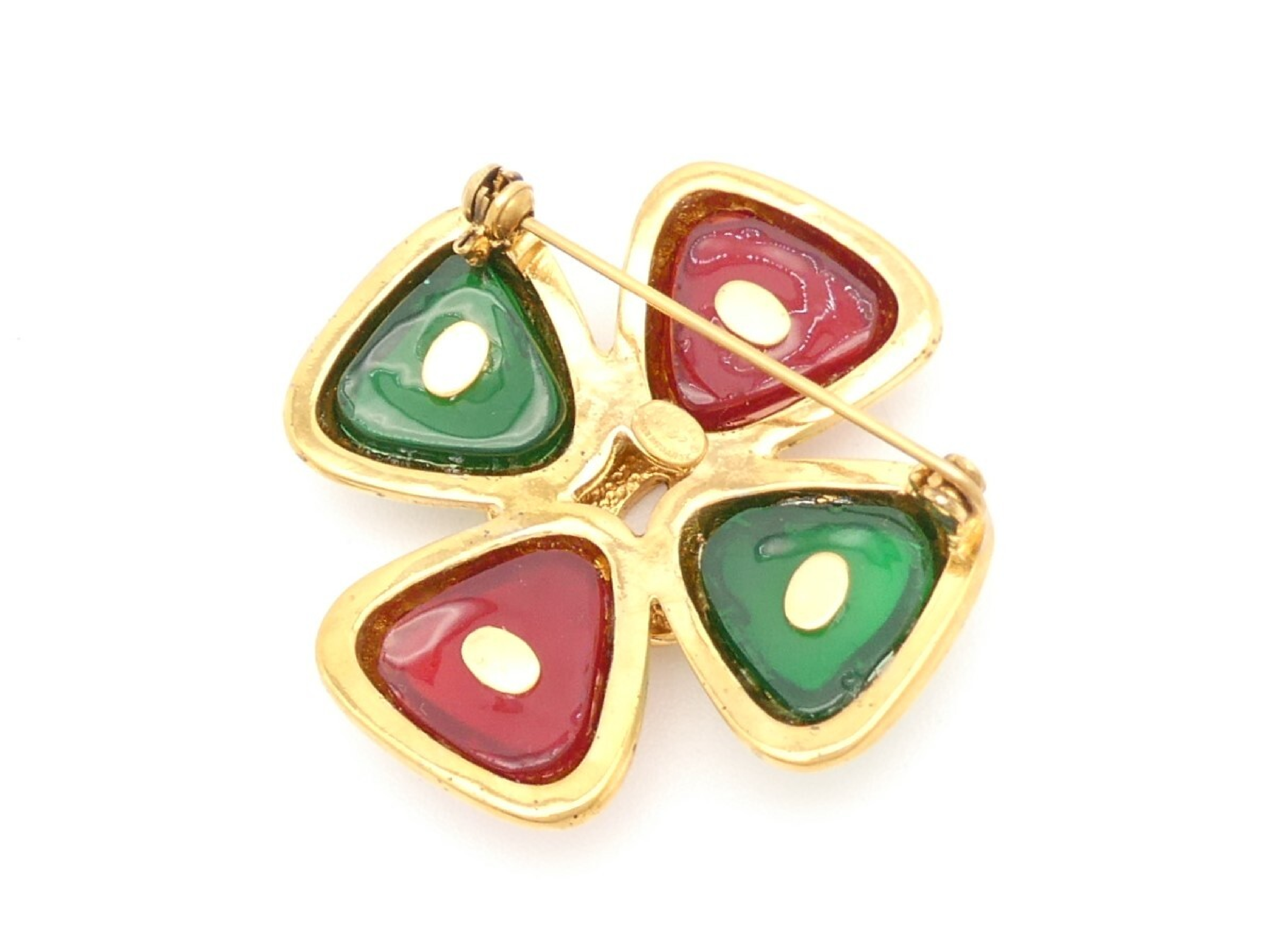 Coco Mark Gold Cross Brooch — view 2