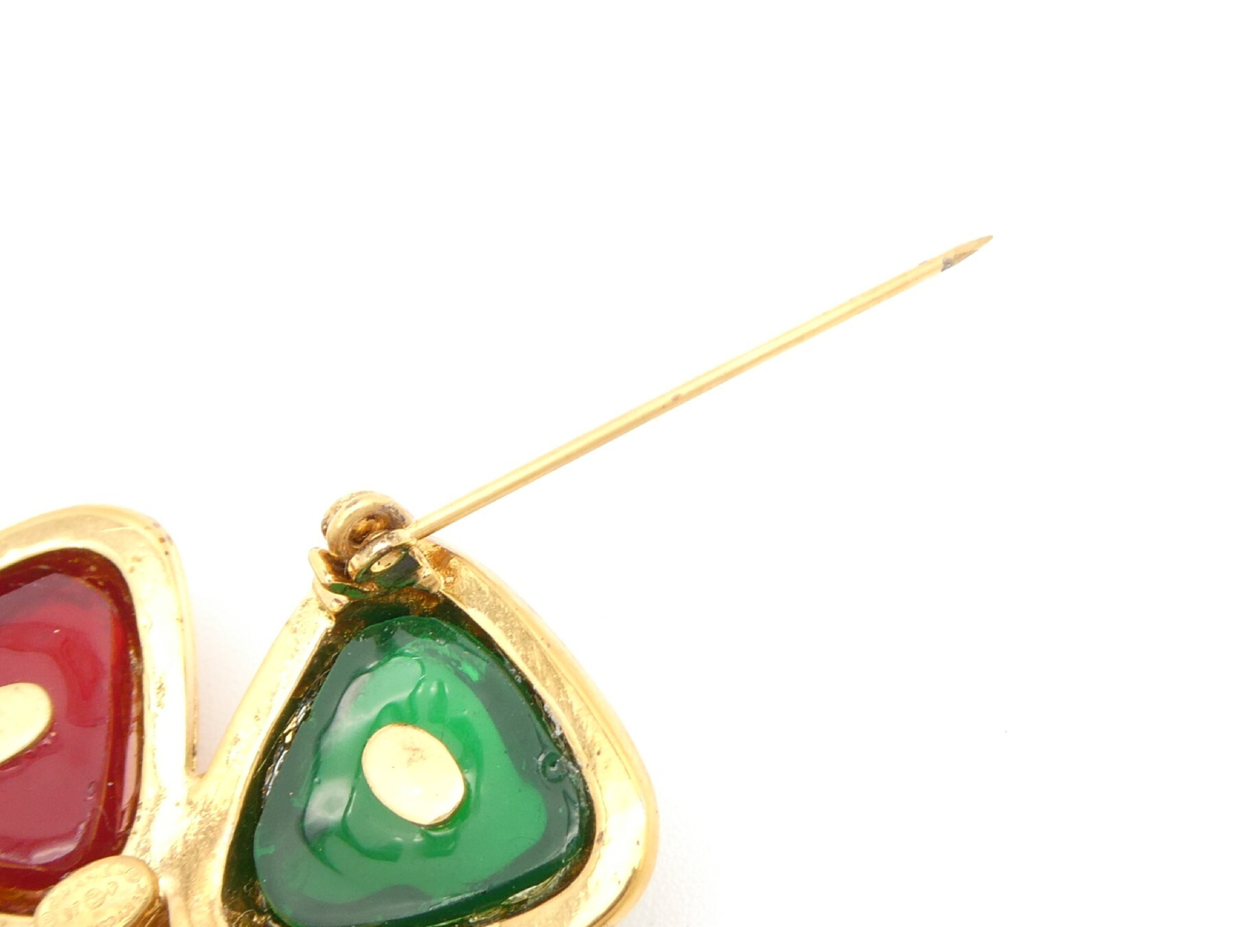 Coco Mark Gold Cross Brooch — view 4
