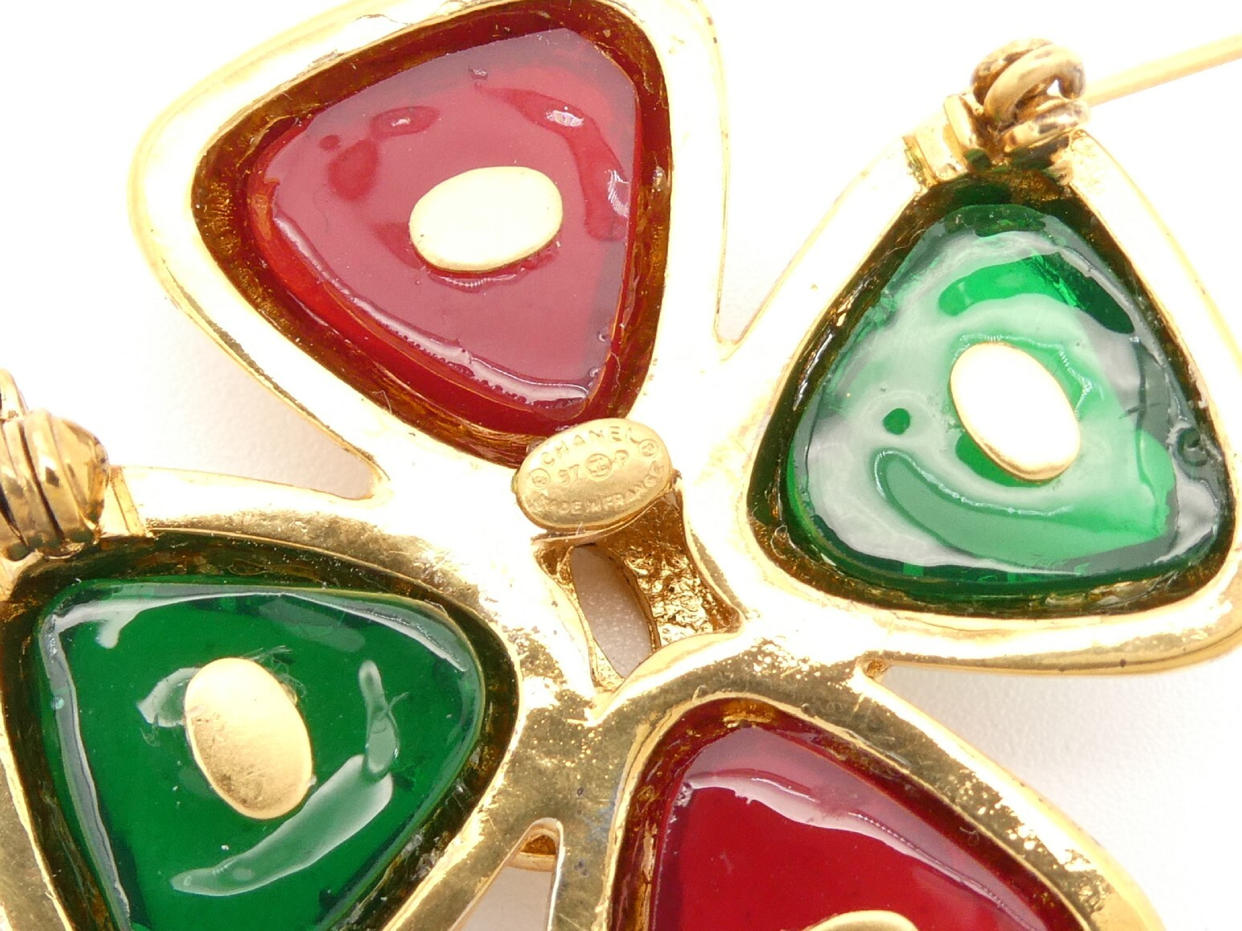 Coco Mark Gold Cross Brooch — view 5
