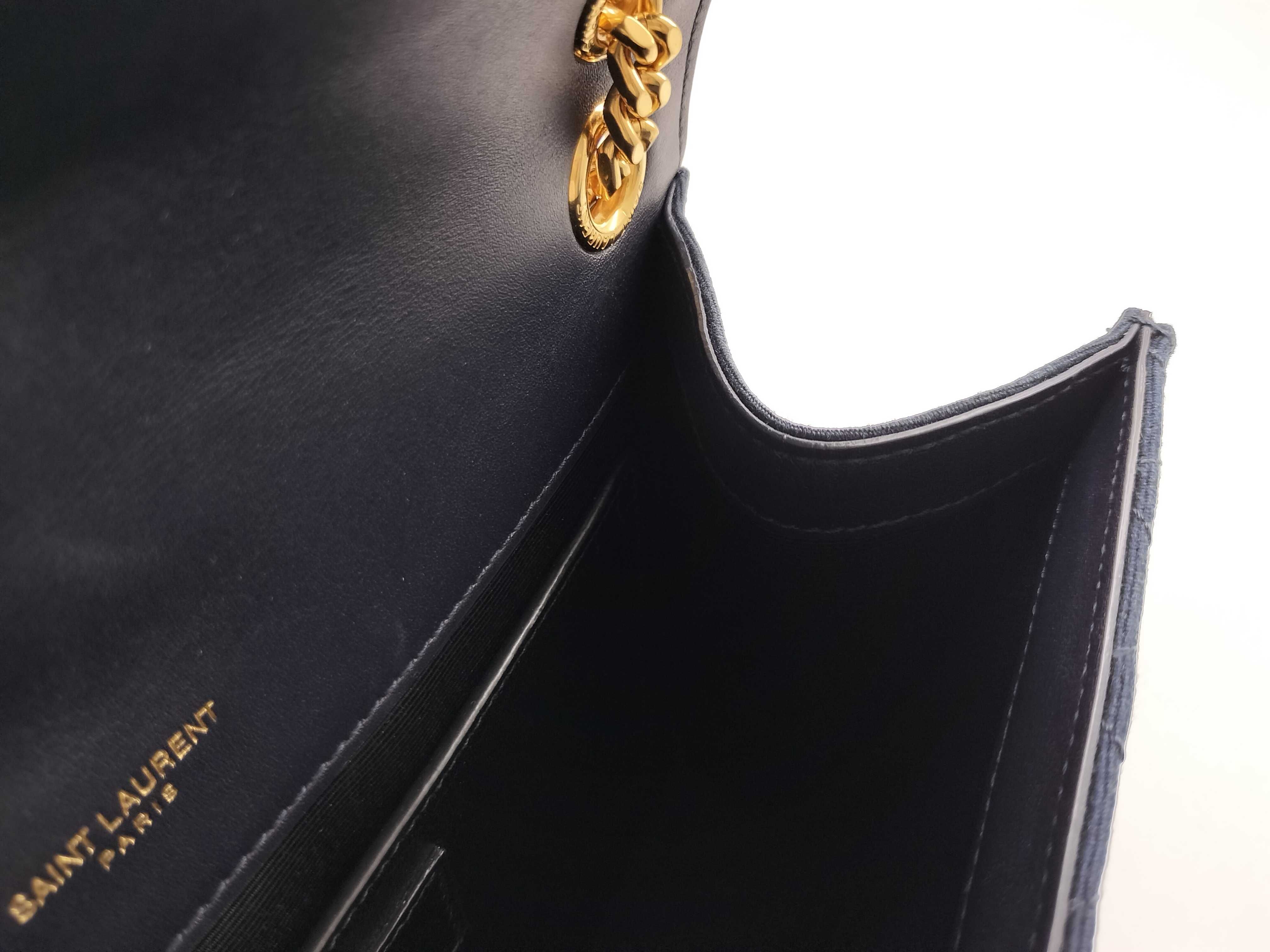 Envelope Canvas x Leather Chain Shoulder Bag — view 11