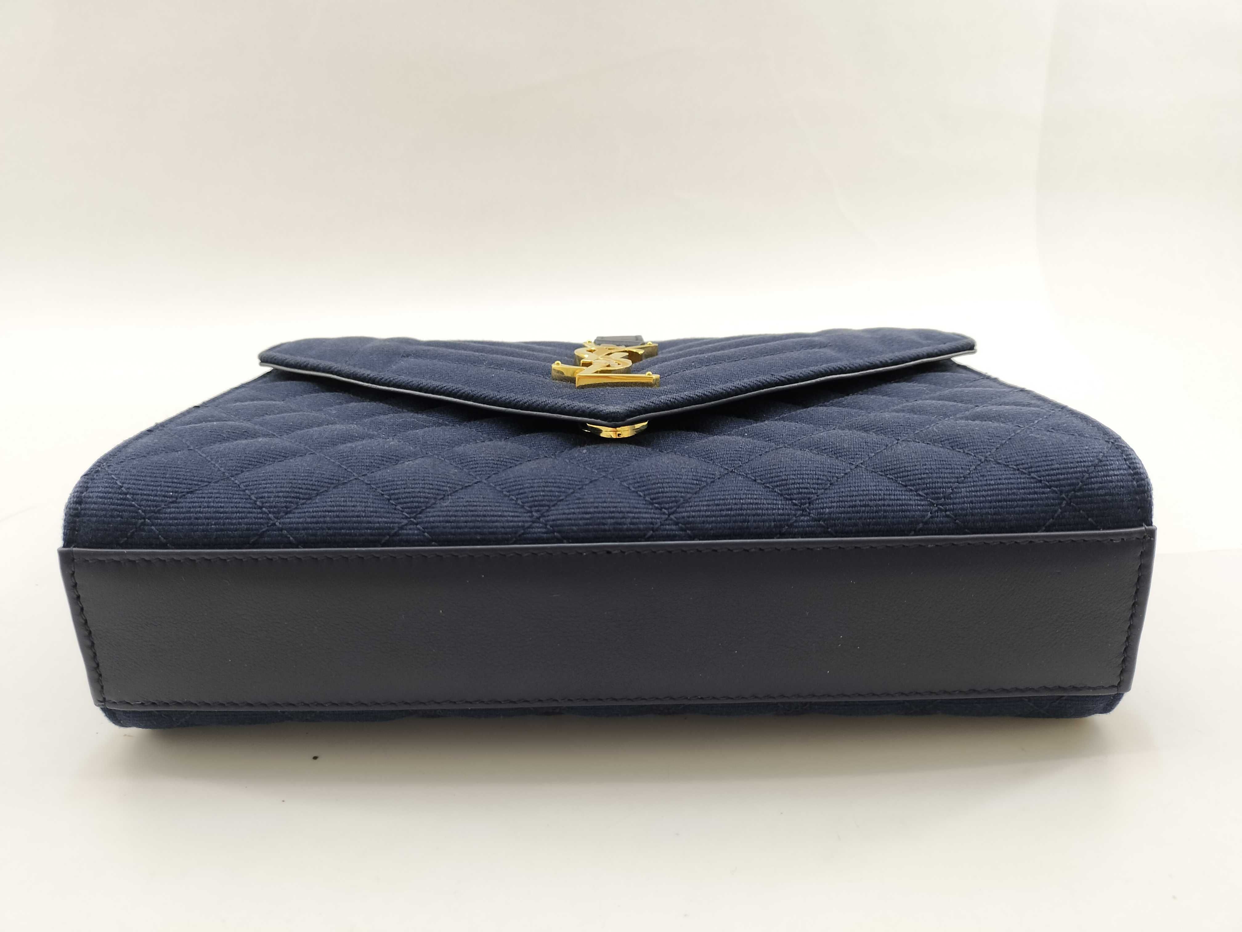 Envelope Canvas x Leather Chain Shoulder Bag — view 3