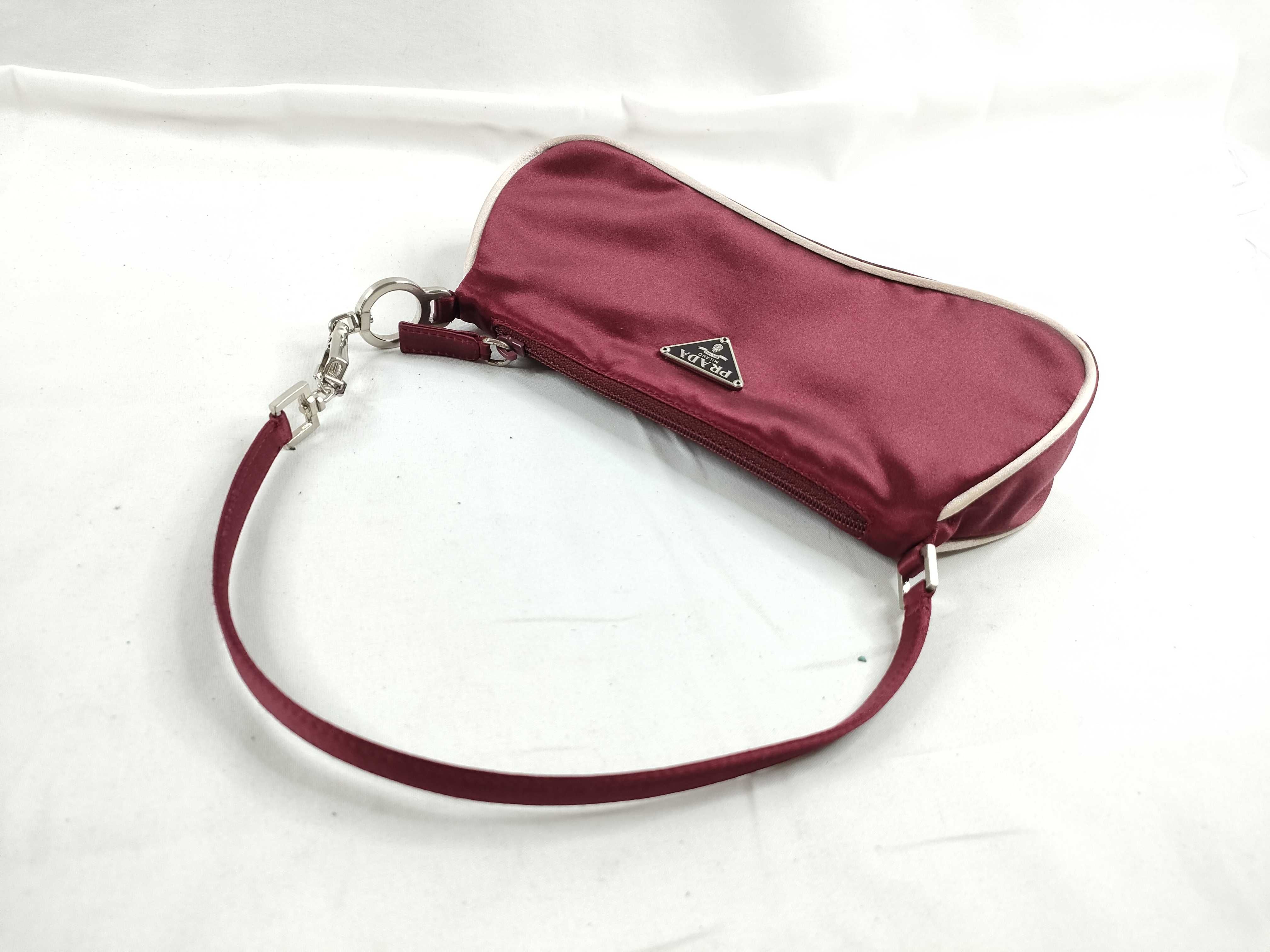 Nylon Prada Satin Shoulder Bag, Handbag with Box — view 6