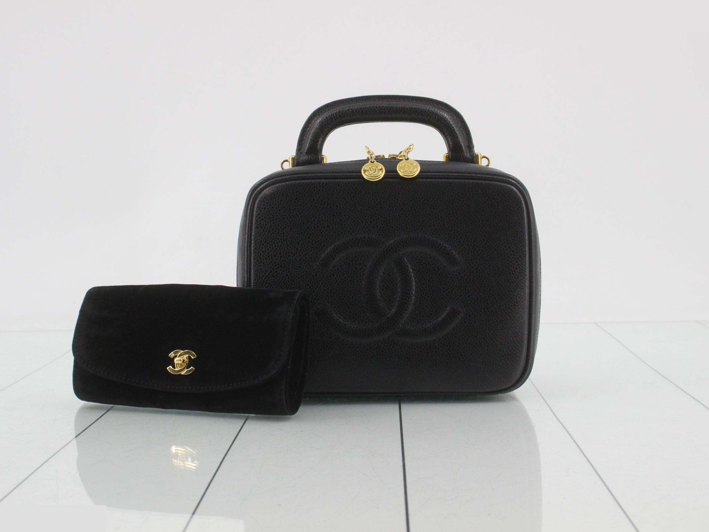 Caviar Skin Vanity 2-Way Shoulder Bag/Handbag