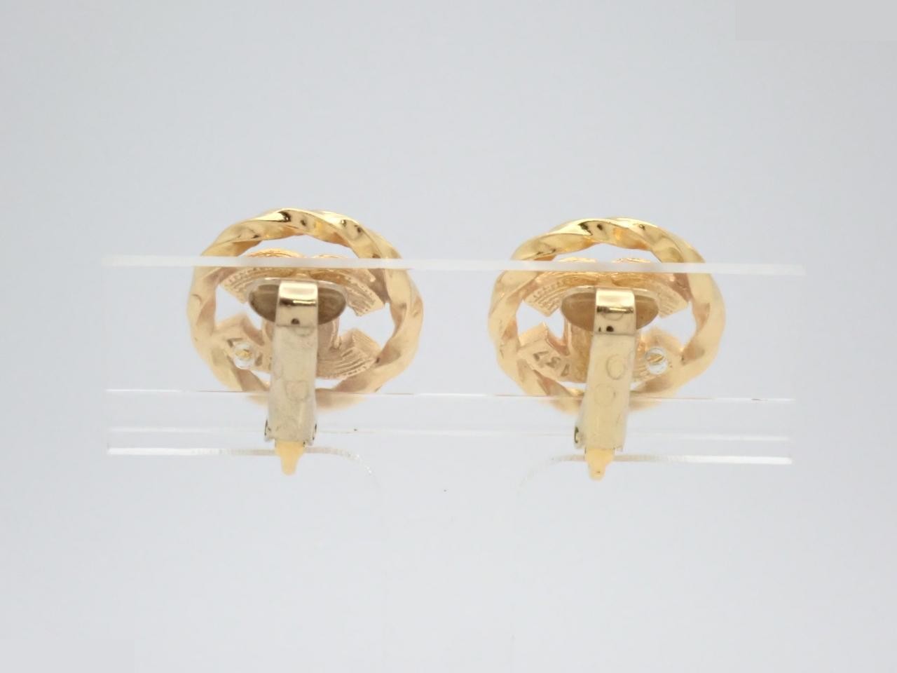 Coco Mark Gold Stone Earrings — view 2