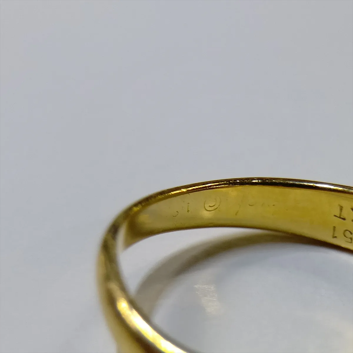 Lapis Lazuli Ring 18Kt(YG) 4.0g B5036L51 Part of the engraving is — view 7