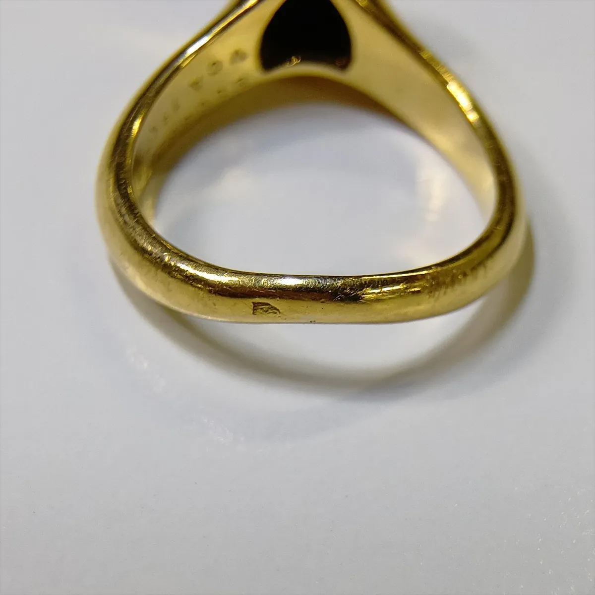Lapis Lazuli Ring 18Kt(YG) 4.0g B5036L51 Part of the engraving is — view 8