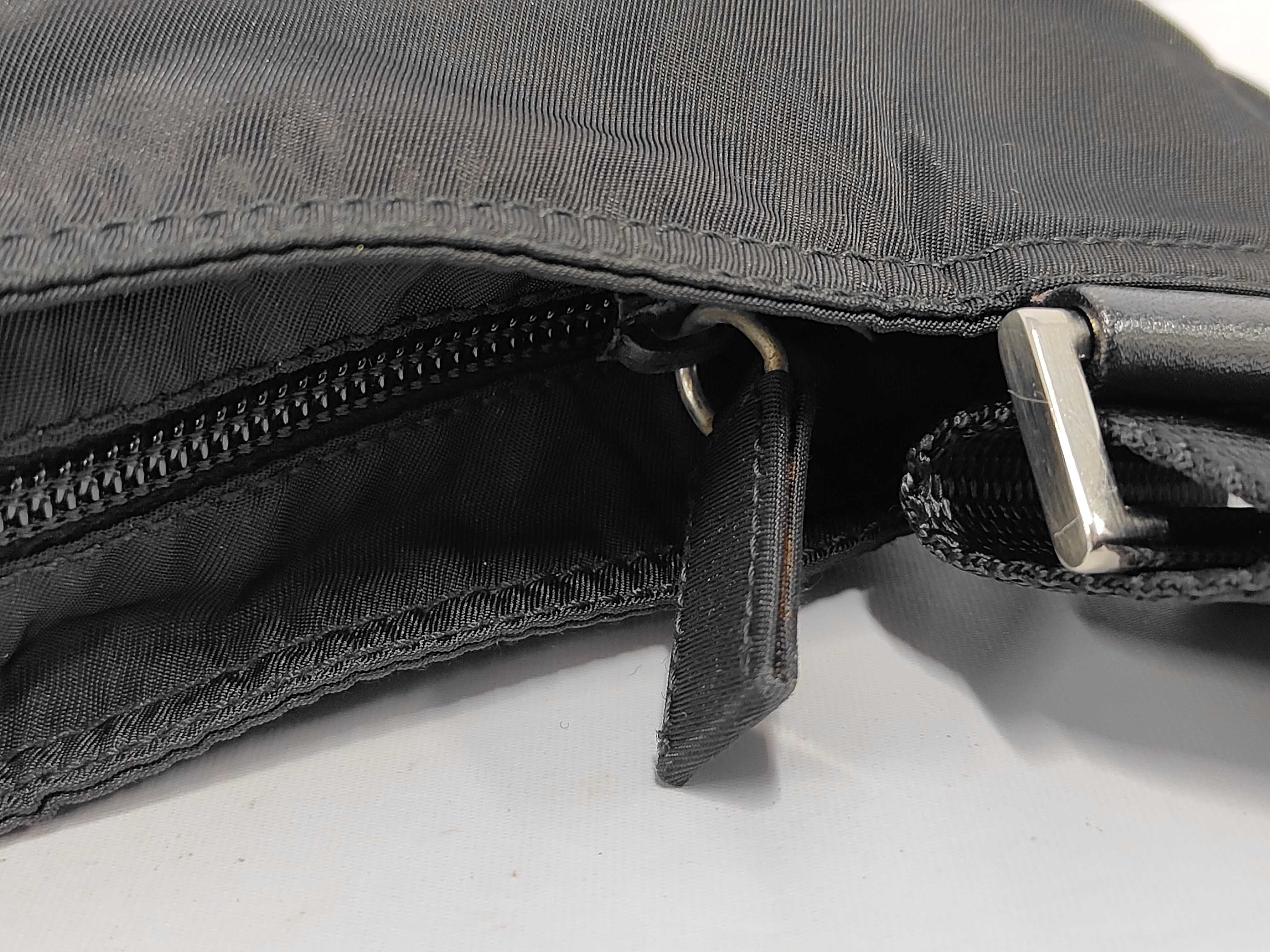 Black Nylon One-Shoulder Bag with White Tag (Shoulder Bag) — view 8