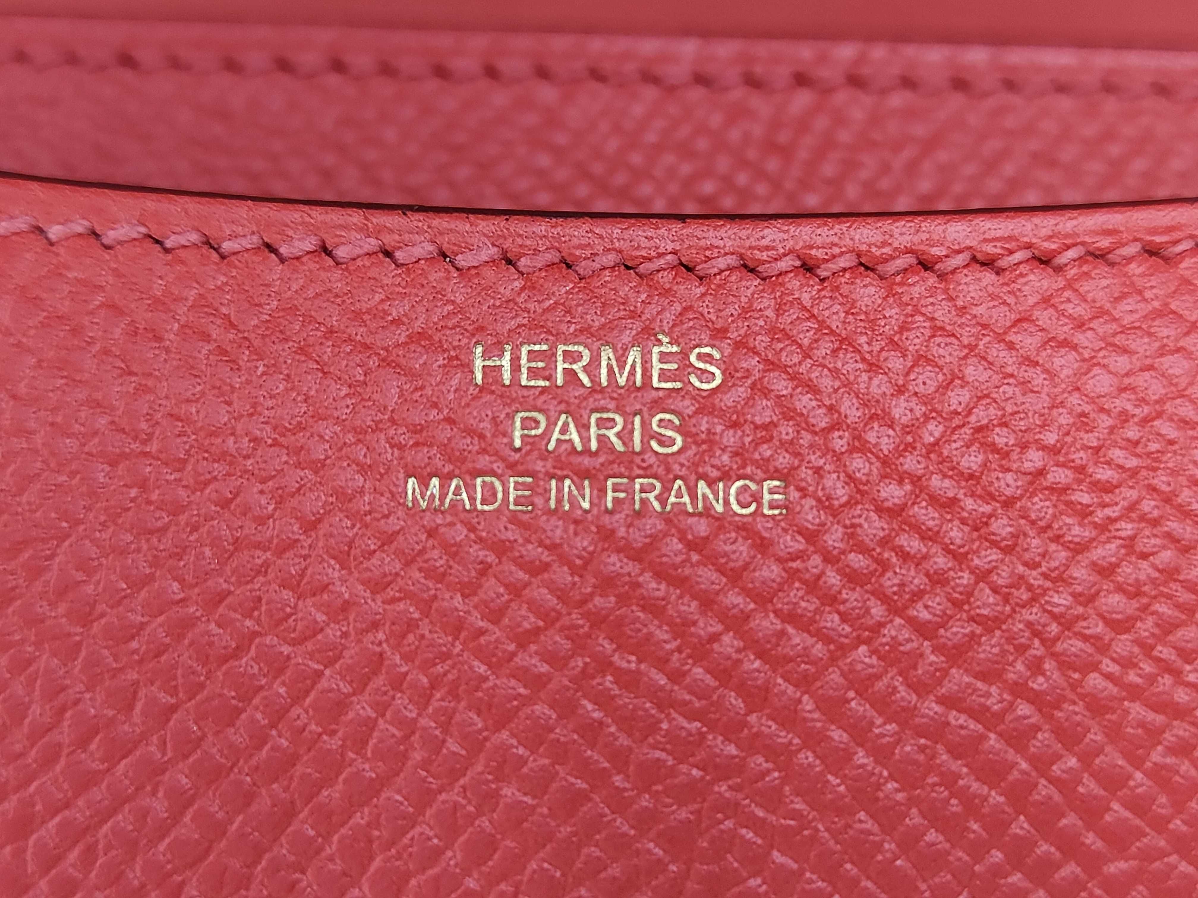 Constance 3 18 Rouge Vivoine Epsom Leather Shoulder Bag (X Stamp) — view 11