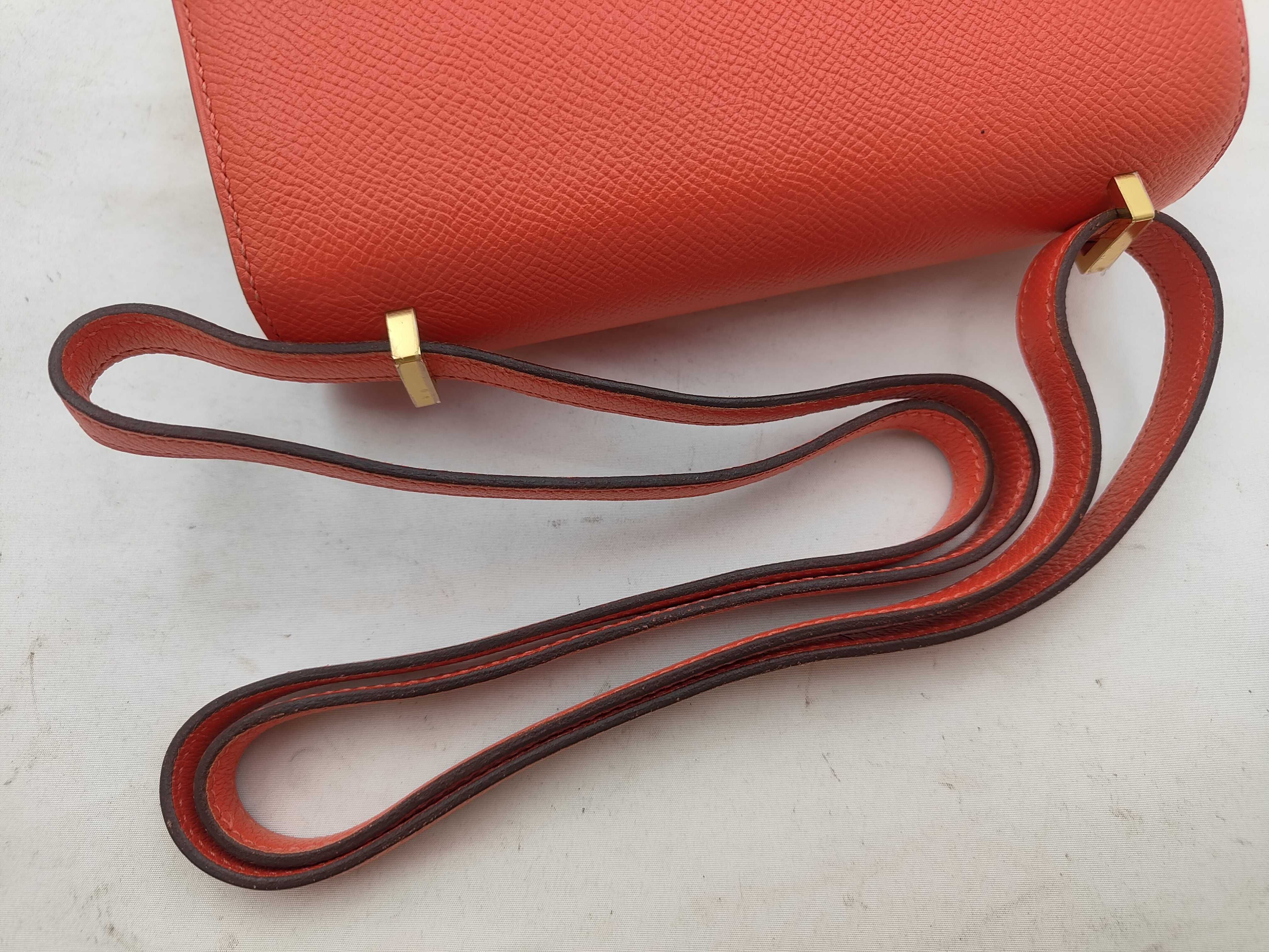 Constance 3 18 Rouge Vivoine Epsom Leather Shoulder Bag (X Stamp) — view 3