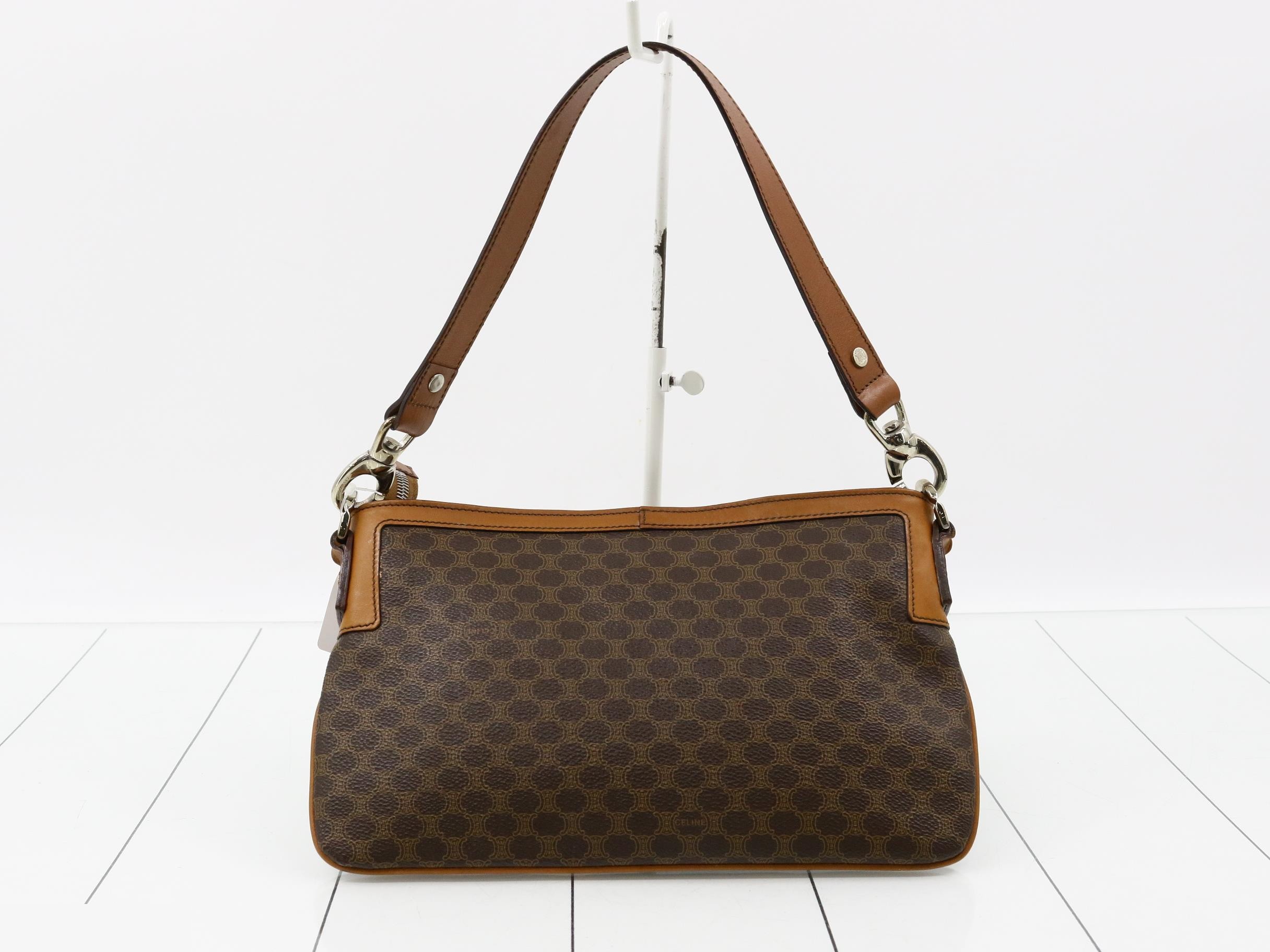 Macadam Shoulder Bag, PVC/Leather, Brown — view 2