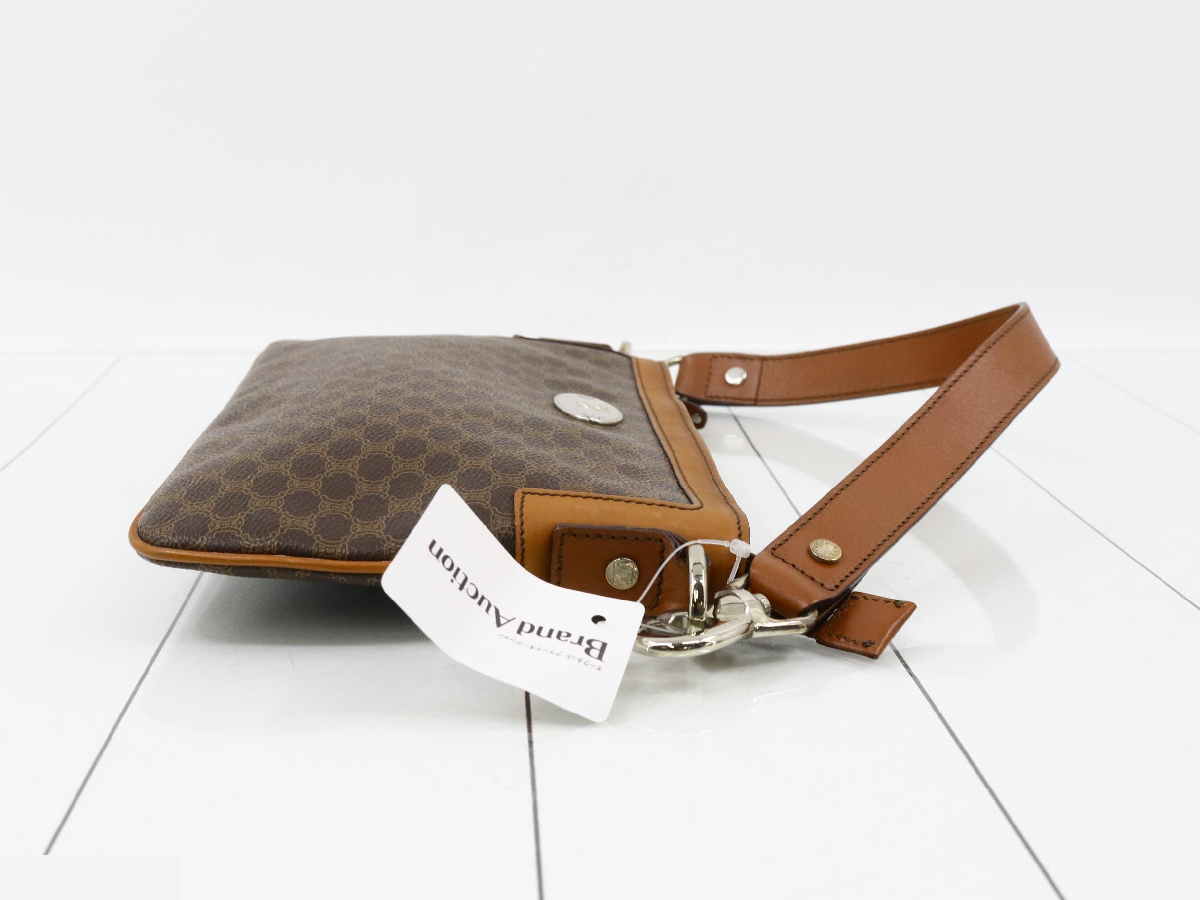 Macadam Shoulder Bag, PVC/Leather, Brown — view 3