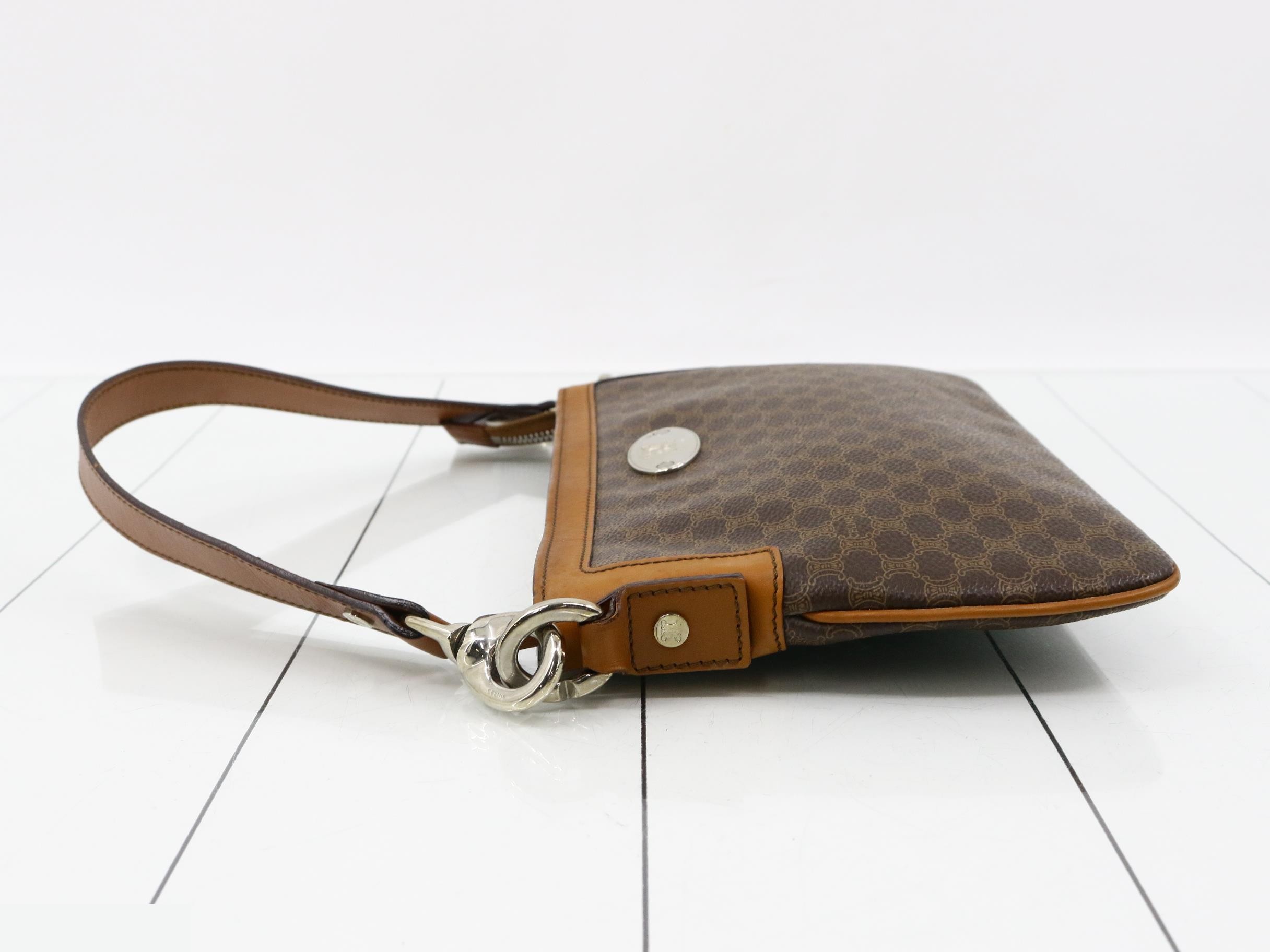 Macadam Shoulder Bag, PVC/Leather, Brown — view 4
