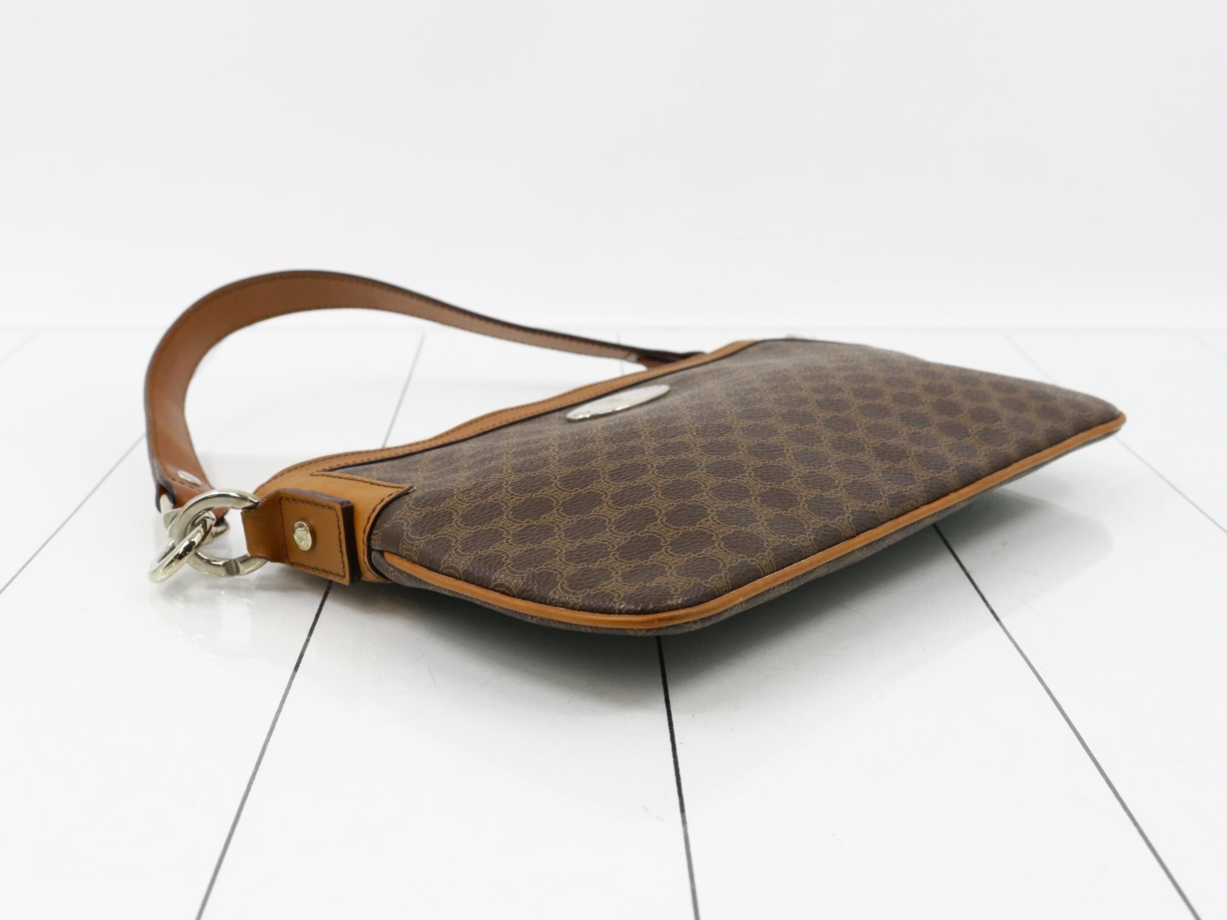 Macadam Shoulder Bag, PVC/Leather, Brown — view 5