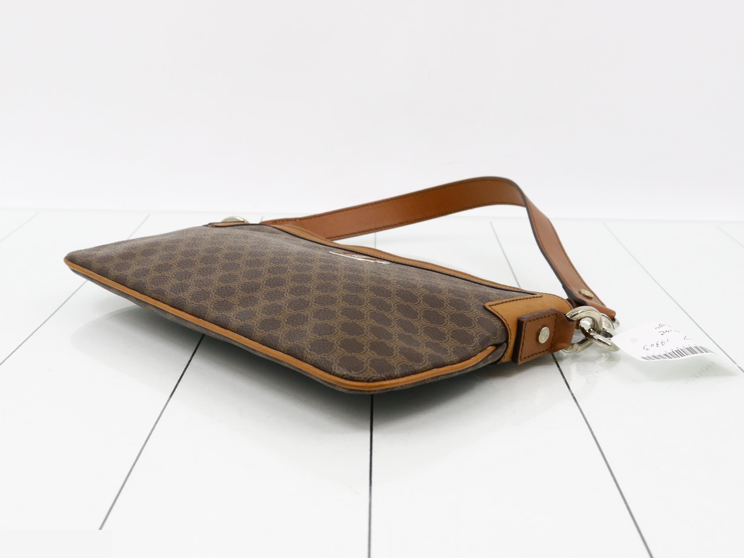 Macadam Shoulder Bag, PVC/Leather, Brown — view 6