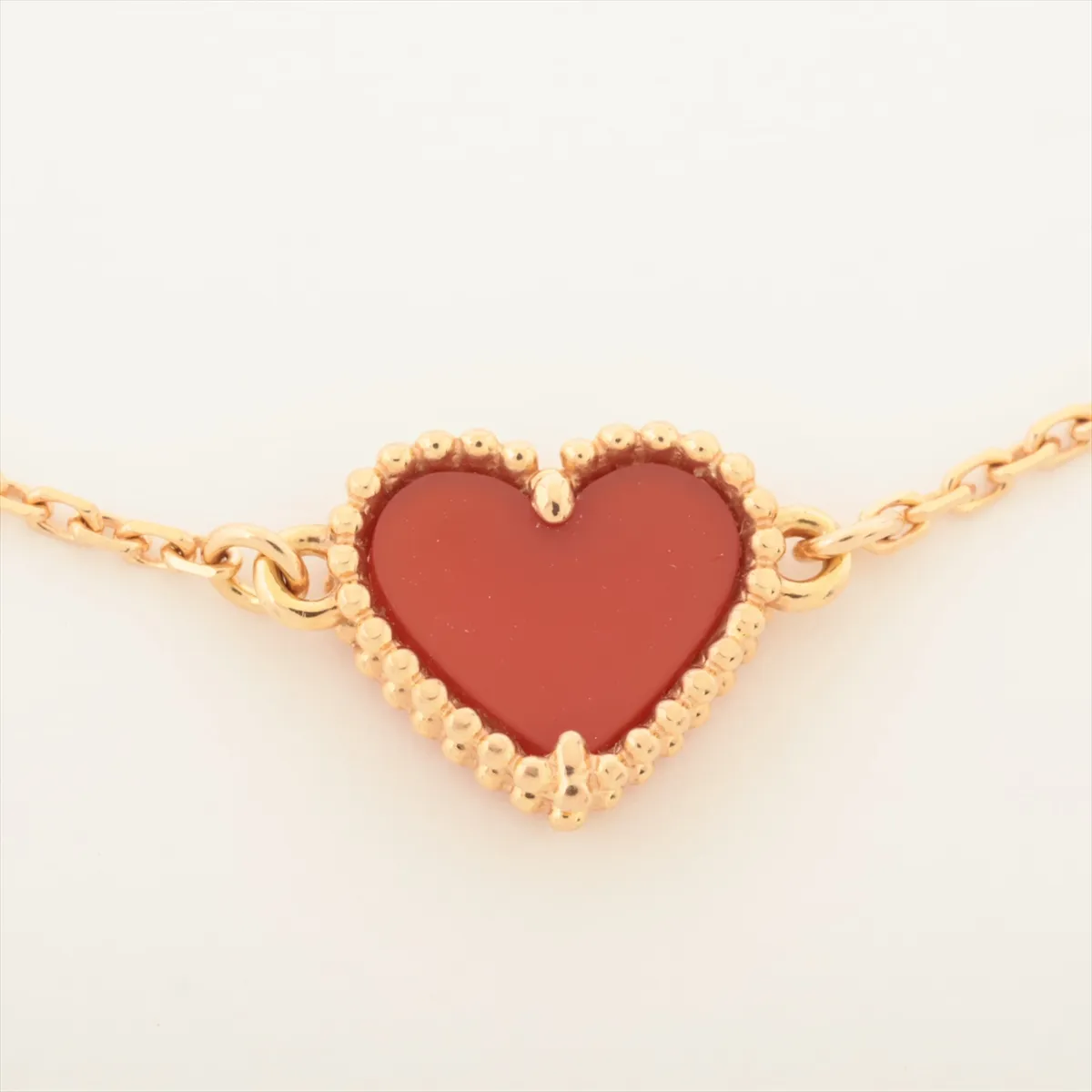 Sweet Alhambra Heart Carnelian Bracelet 750 (PG) 1.7g JA793494 (Hallmark — view 3