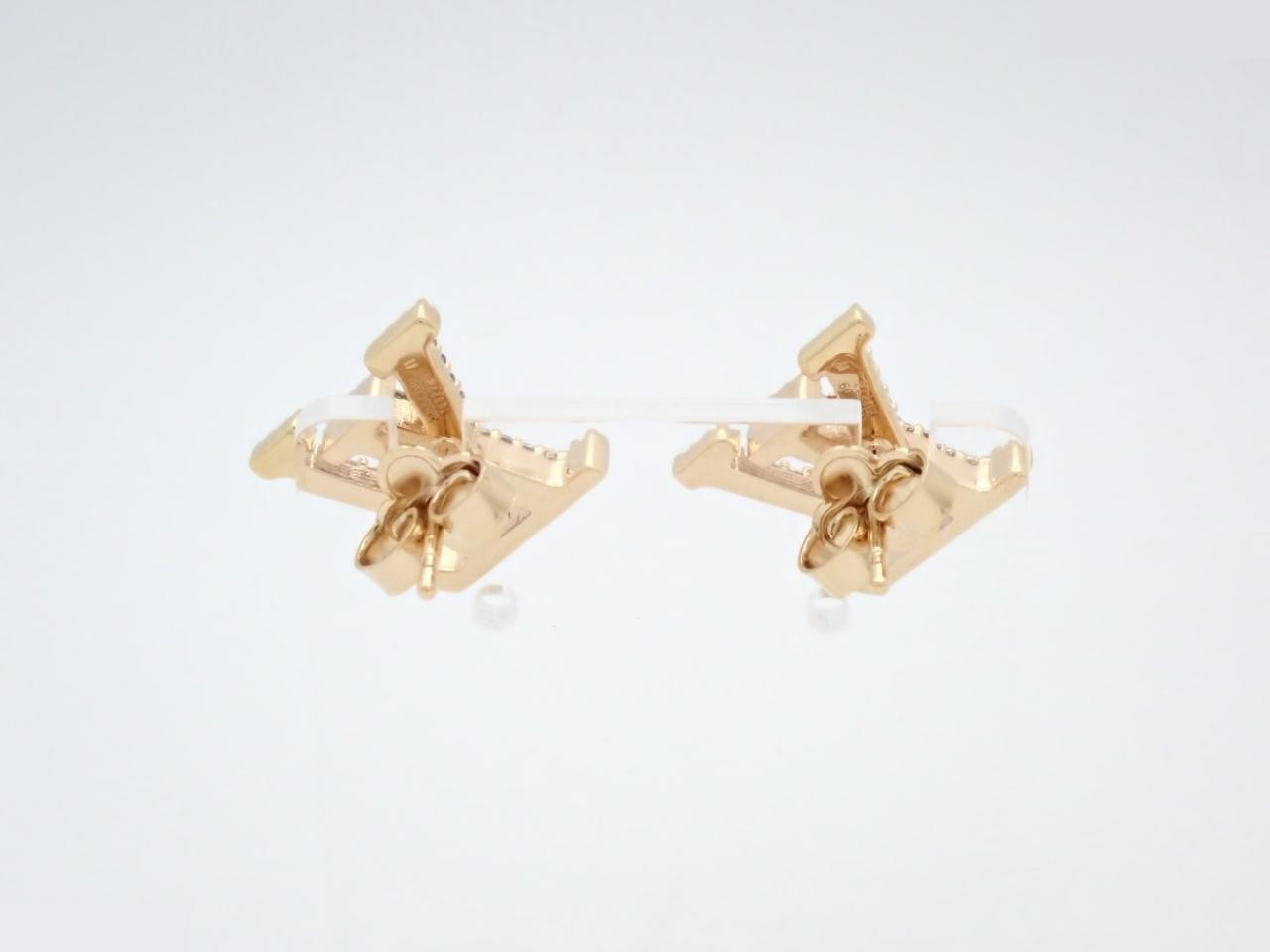 M00609 LV Iconic Strass Earrings, Rhinestone, Gold GP — view 2
