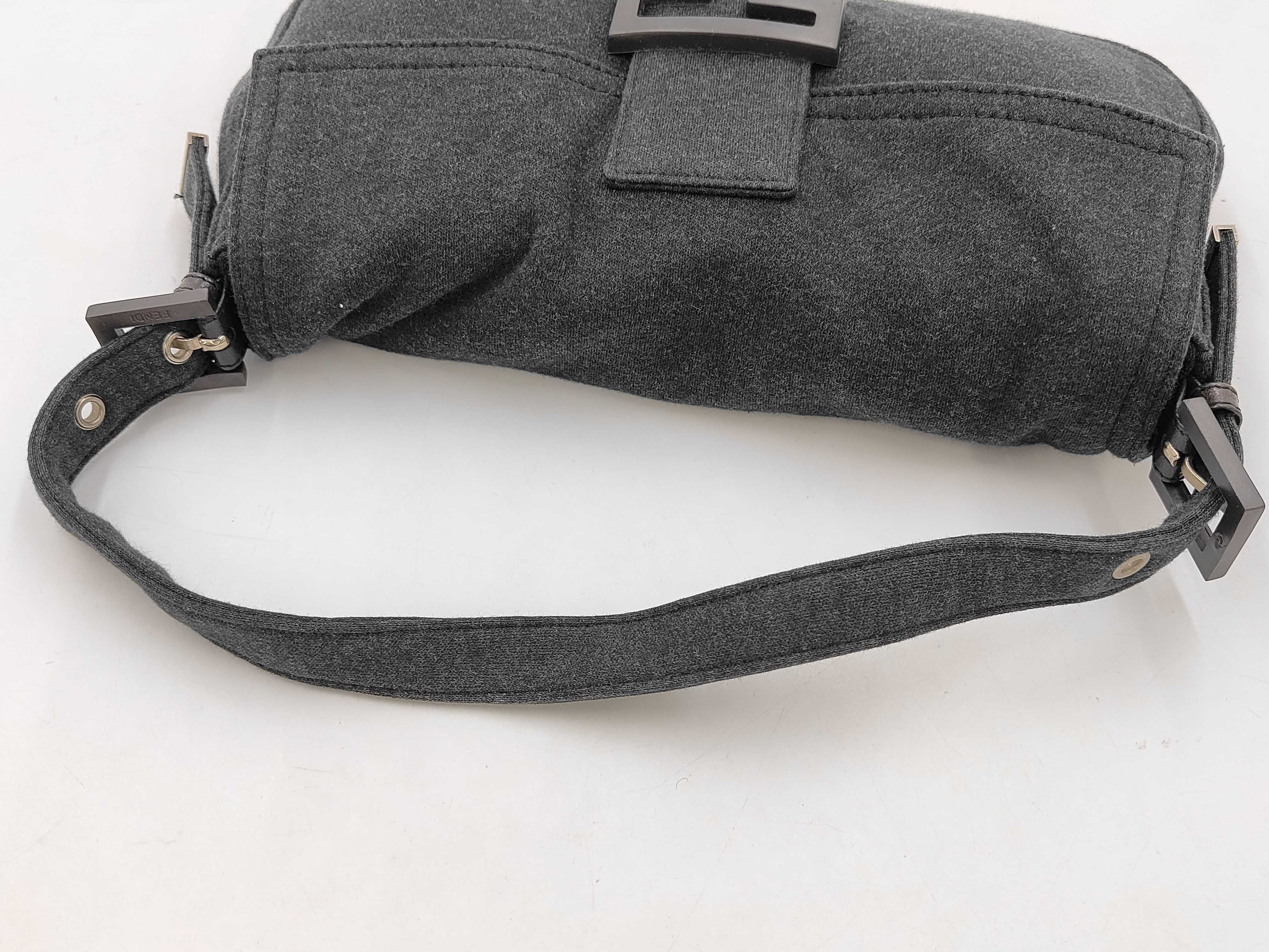 Mamma Bucket Cotton Handbag, Grey, 26424 — view 3
