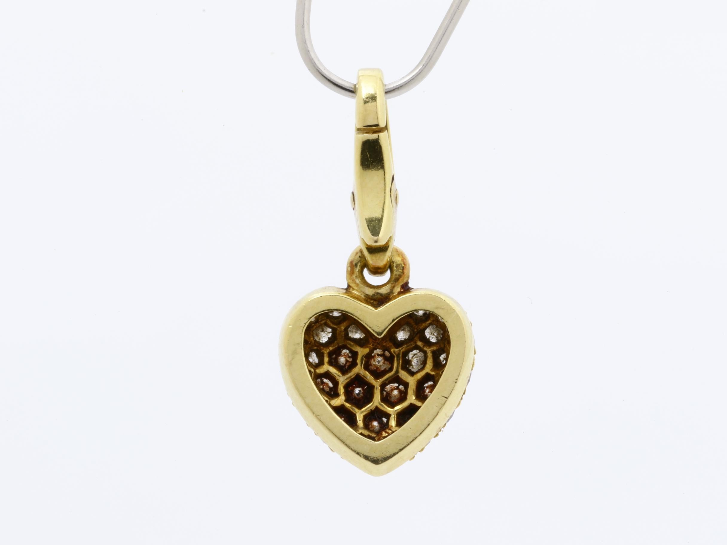 Pave Diamond Pendant, 750 Yellow Gold, 2.4g — view 4