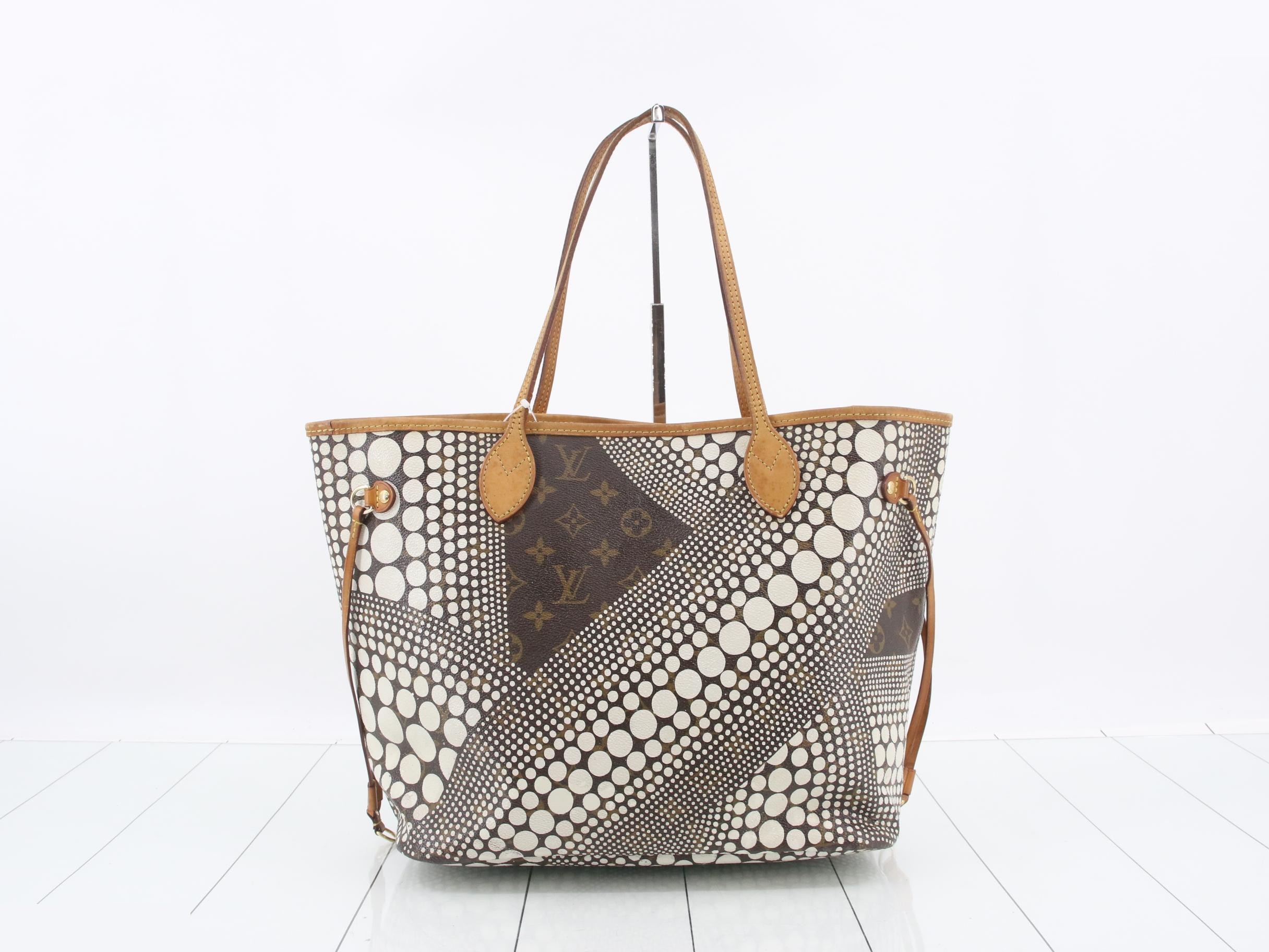 Yayoi Kusama Neverfull MM Tote Bag, Monogram Pumpkin Dot — view 2