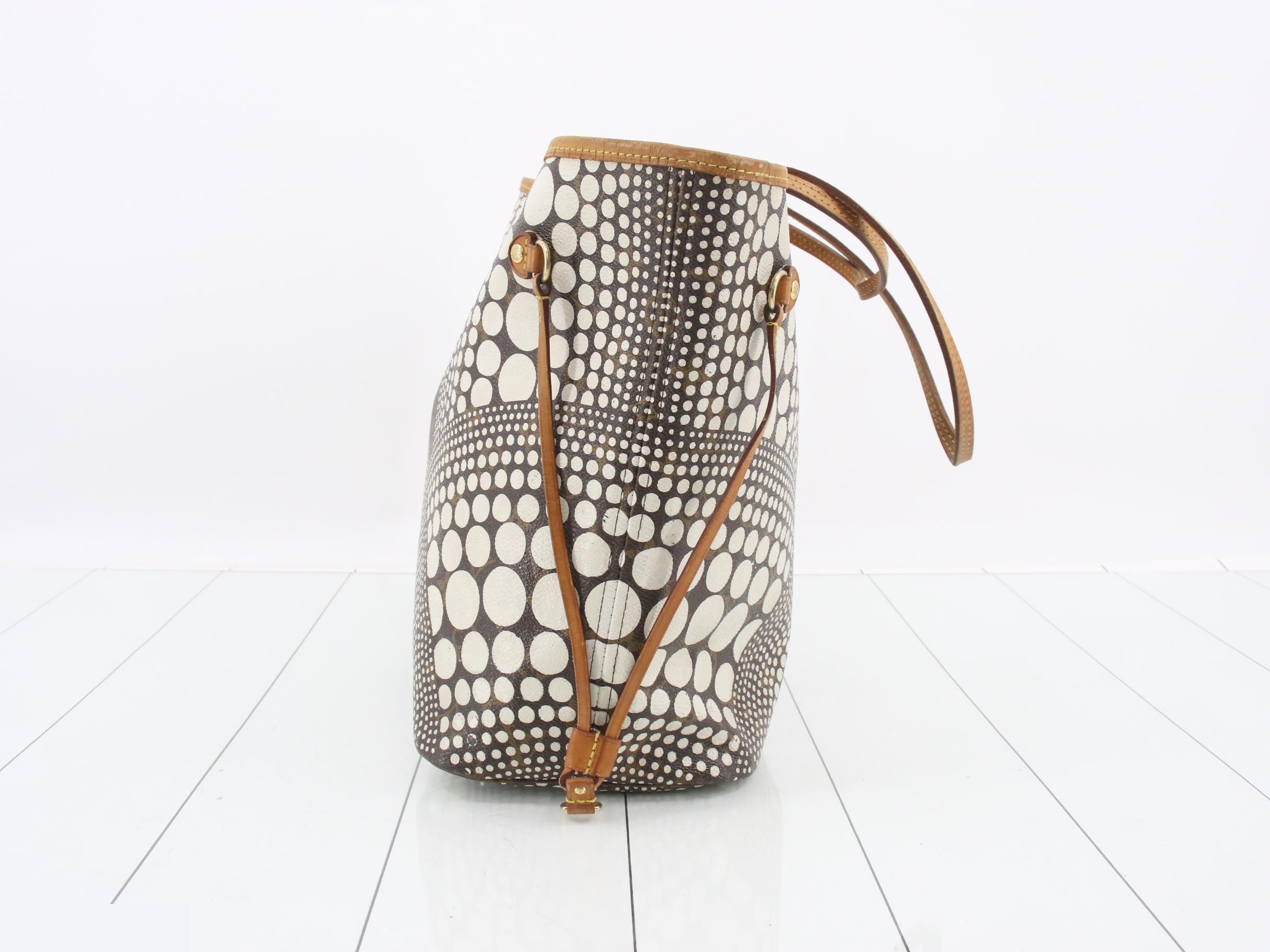 Yayoi Kusama Neverfull MM Tote Bag, Monogram Pumpkin Dot — view 3