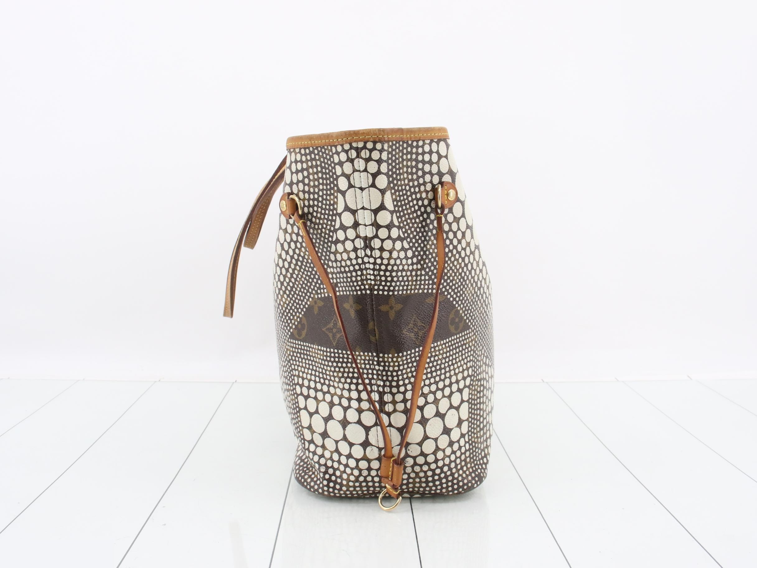 Yayoi Kusama Neverfull MM Tote Bag, Monogram Pumpkin Dot — view 4