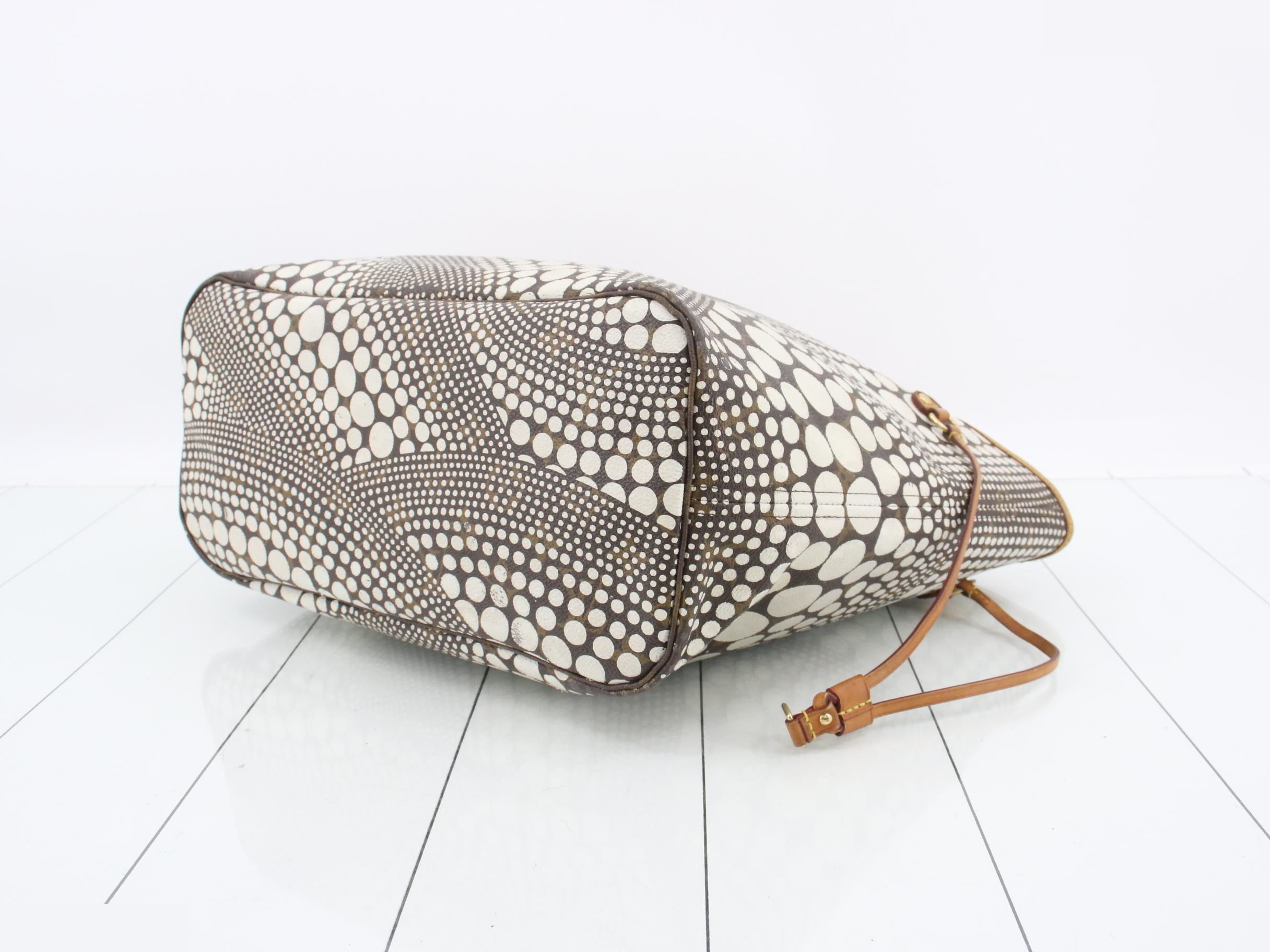 Yayoi Kusama Neverfull MM Tote Bag, Monogram Pumpkin Dot — view 6