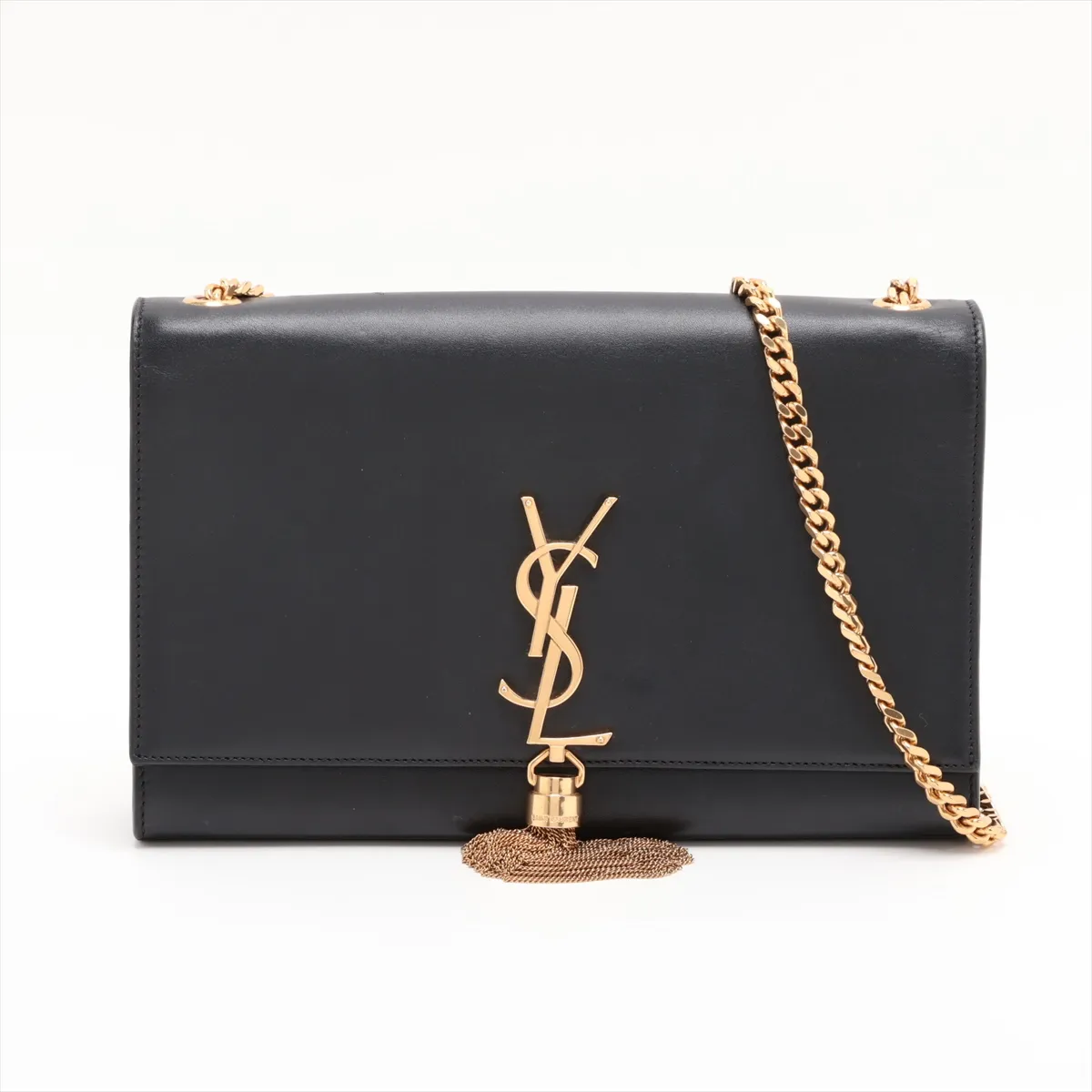 Classic Kate 354119 Leather Chain Shoulder Bag, Black