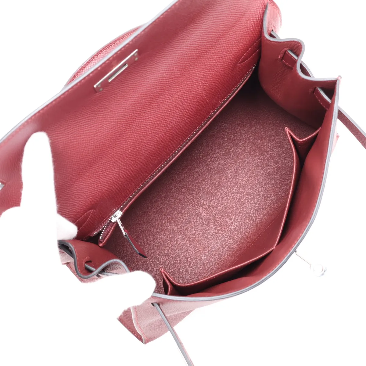 [Individually packaged] Hermes Kelly 28 Sellier Veau Epsom Rouge H Silver Hardware A: 2017 — view 8