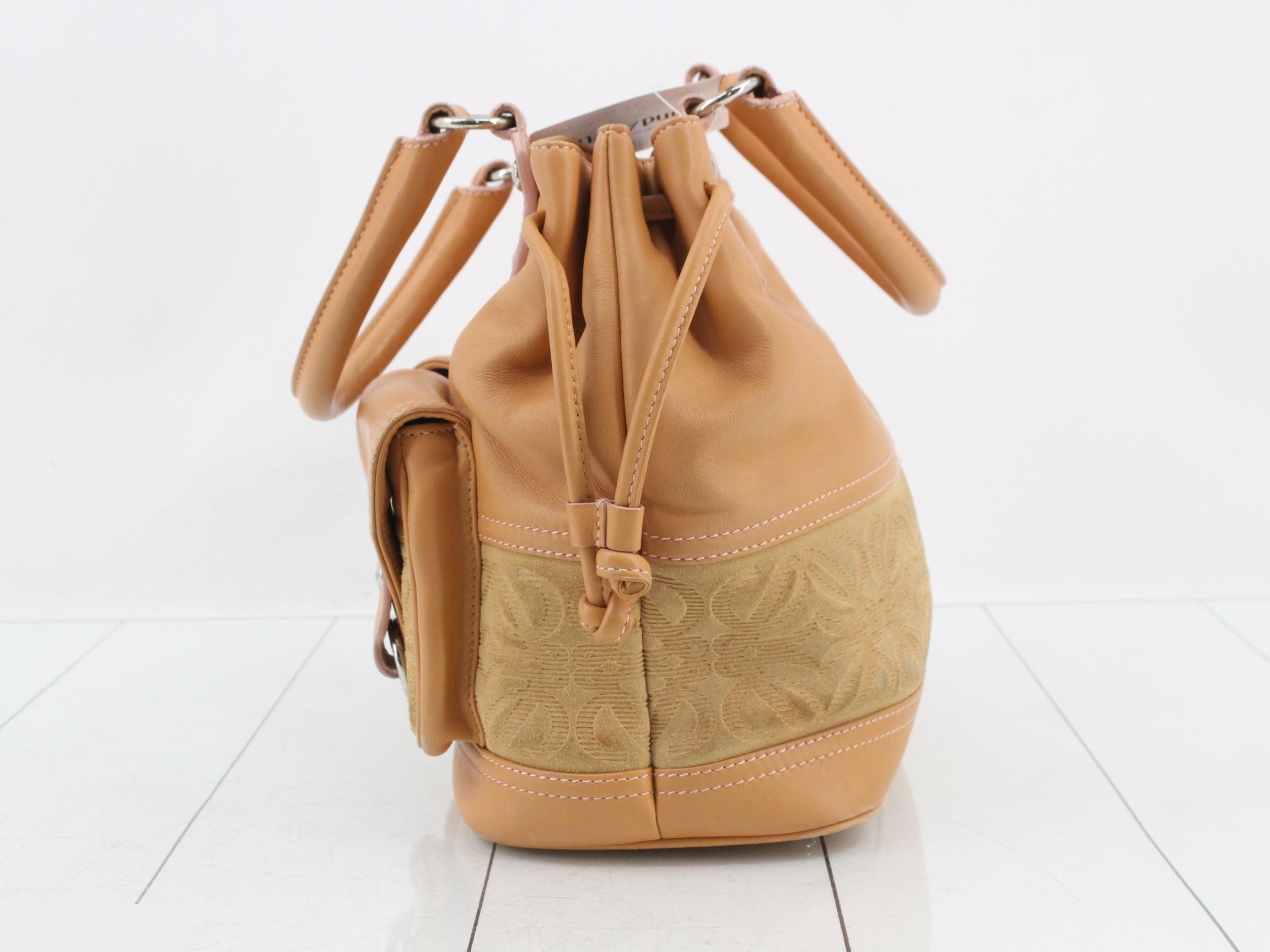 Suede Anagram Handbag - Bags & Handbags — view 3