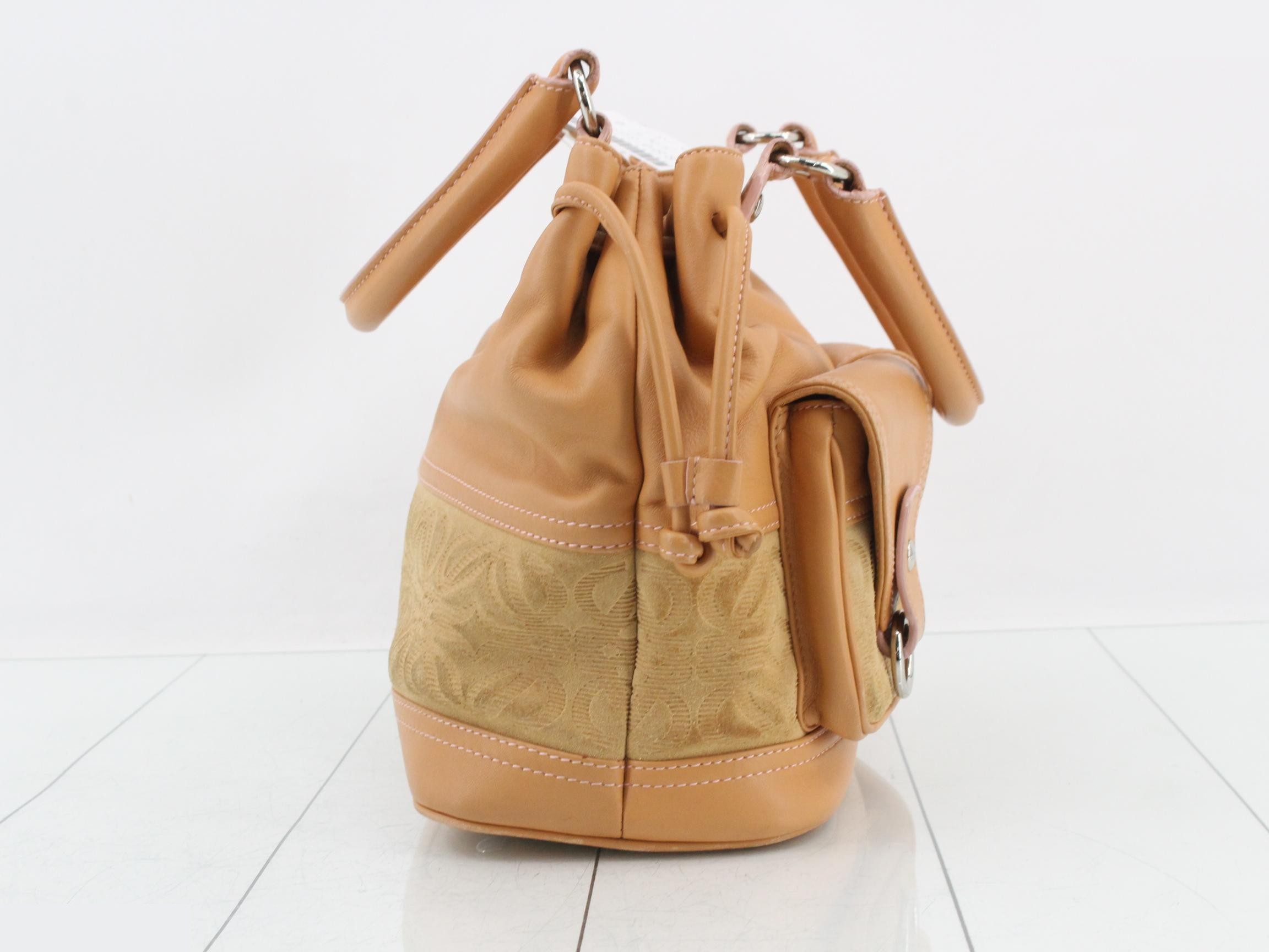 Suede Anagram Handbag - Bags & Handbags — view 4