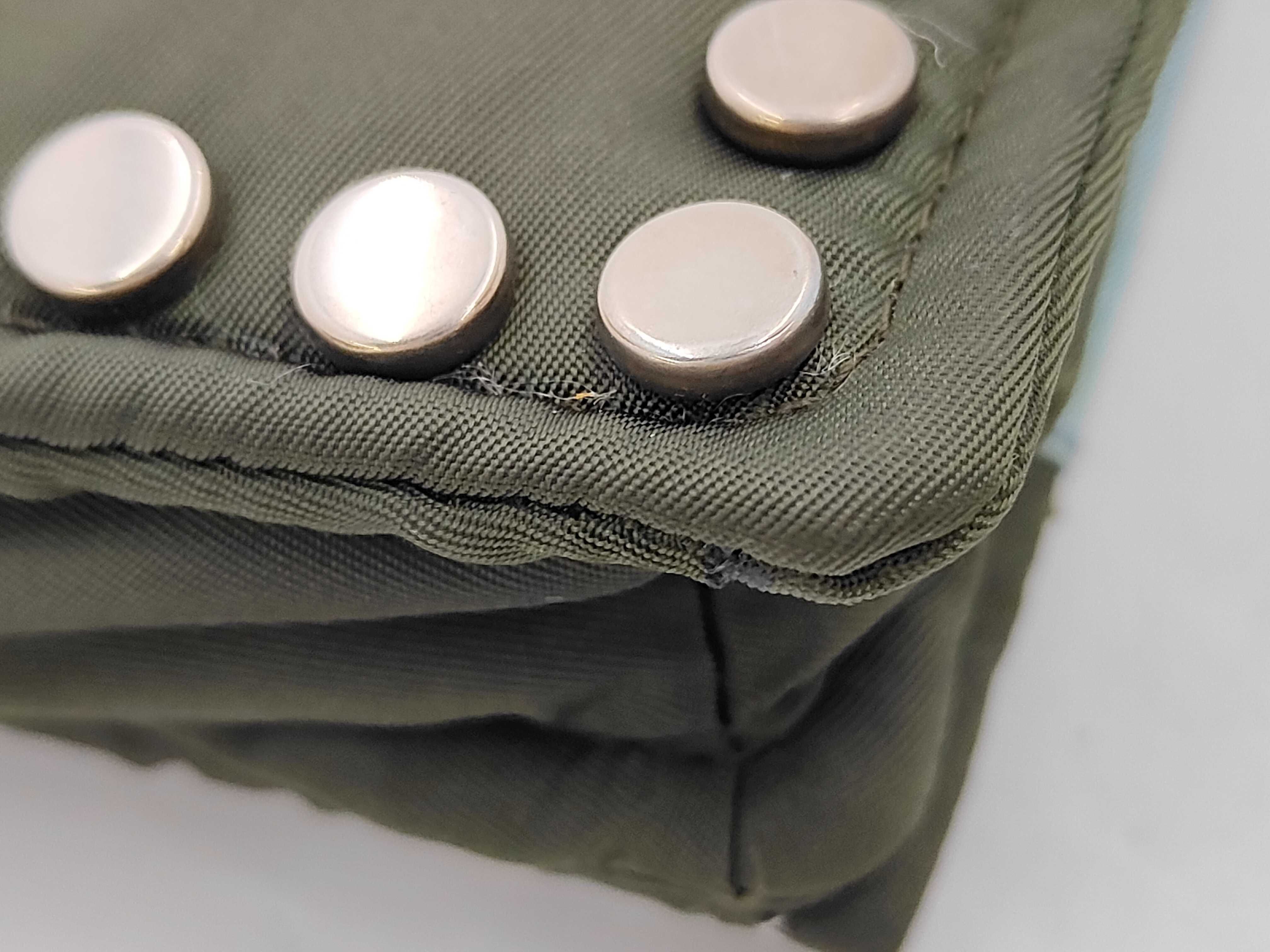 Etiquette Shoulder Bag, Nylon, Khaki, Rivet Shoulder Bag — view 5