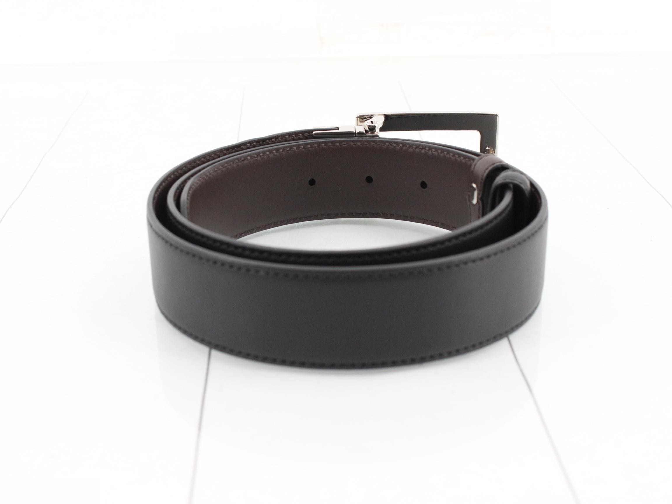 Square G Reversible Belt, List Price ¥85,800, Size 85/34, Black — view 2
