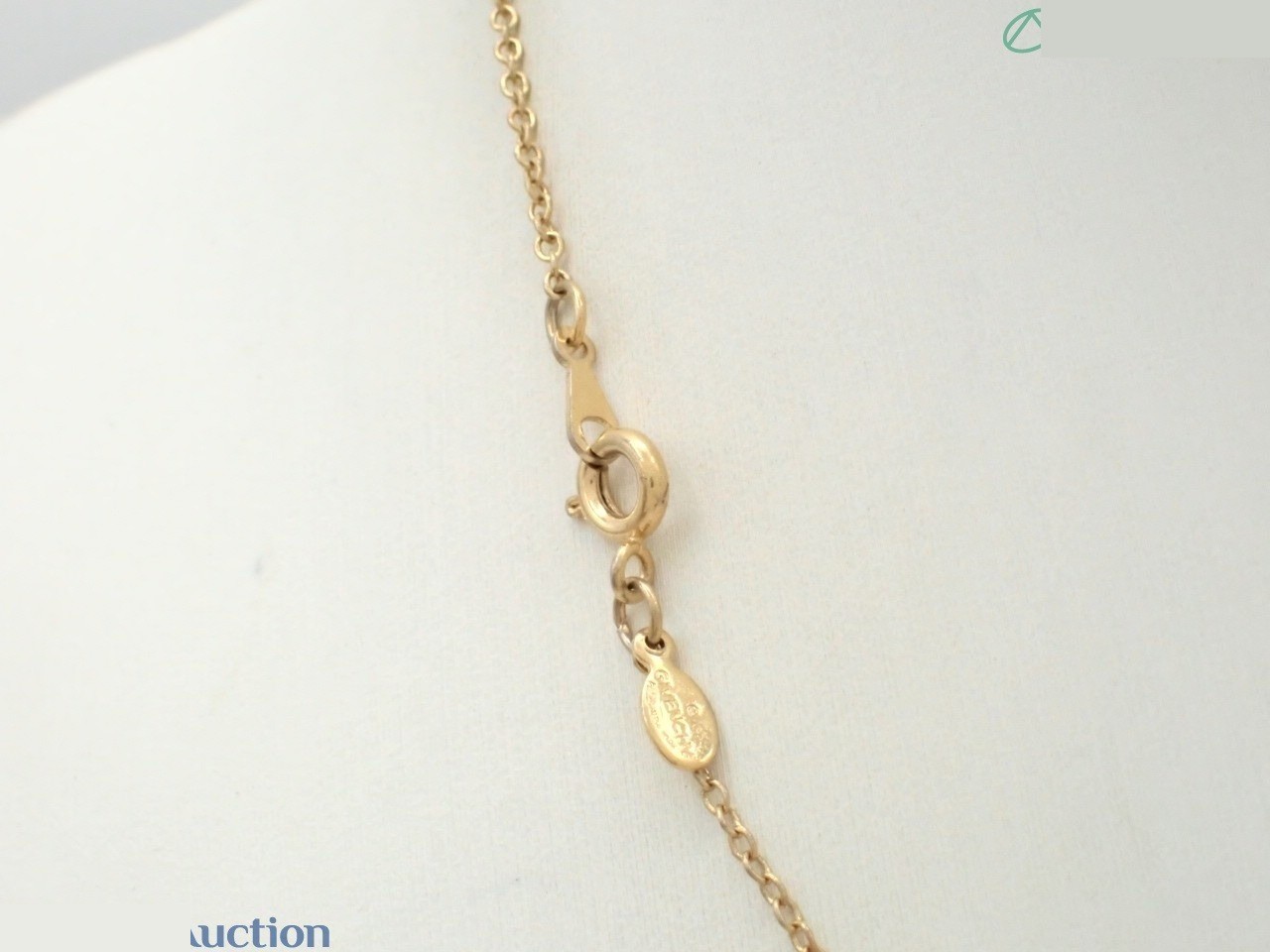 precious metal necklace/pendant, G logo, gold color. — view 2