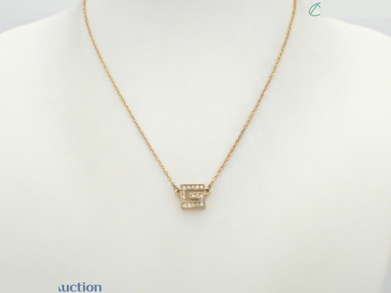precious metal necklace/pendant, G logo, gold color. — view 3