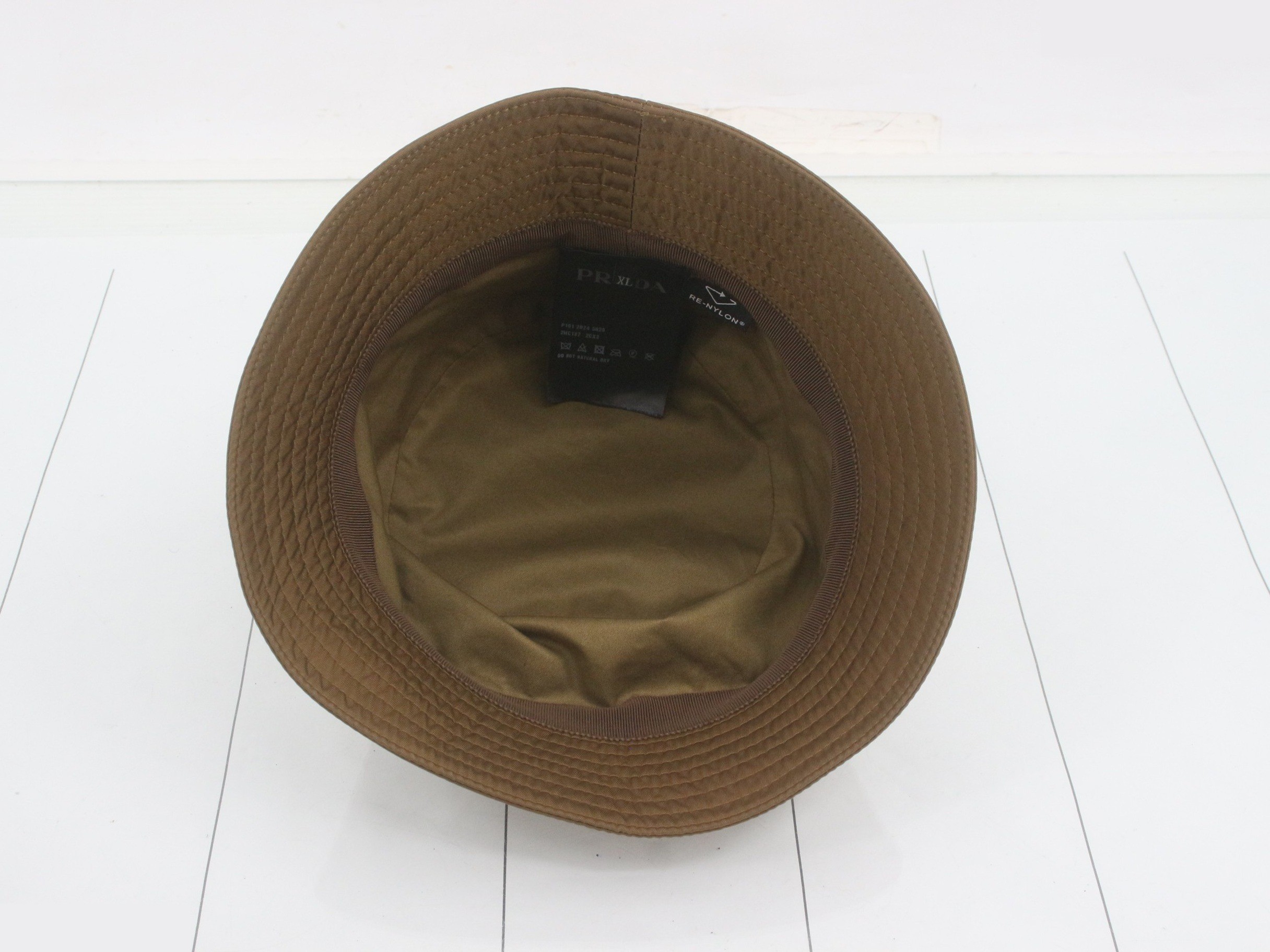 Plate logo hat, nylon, XL, brown — view 3