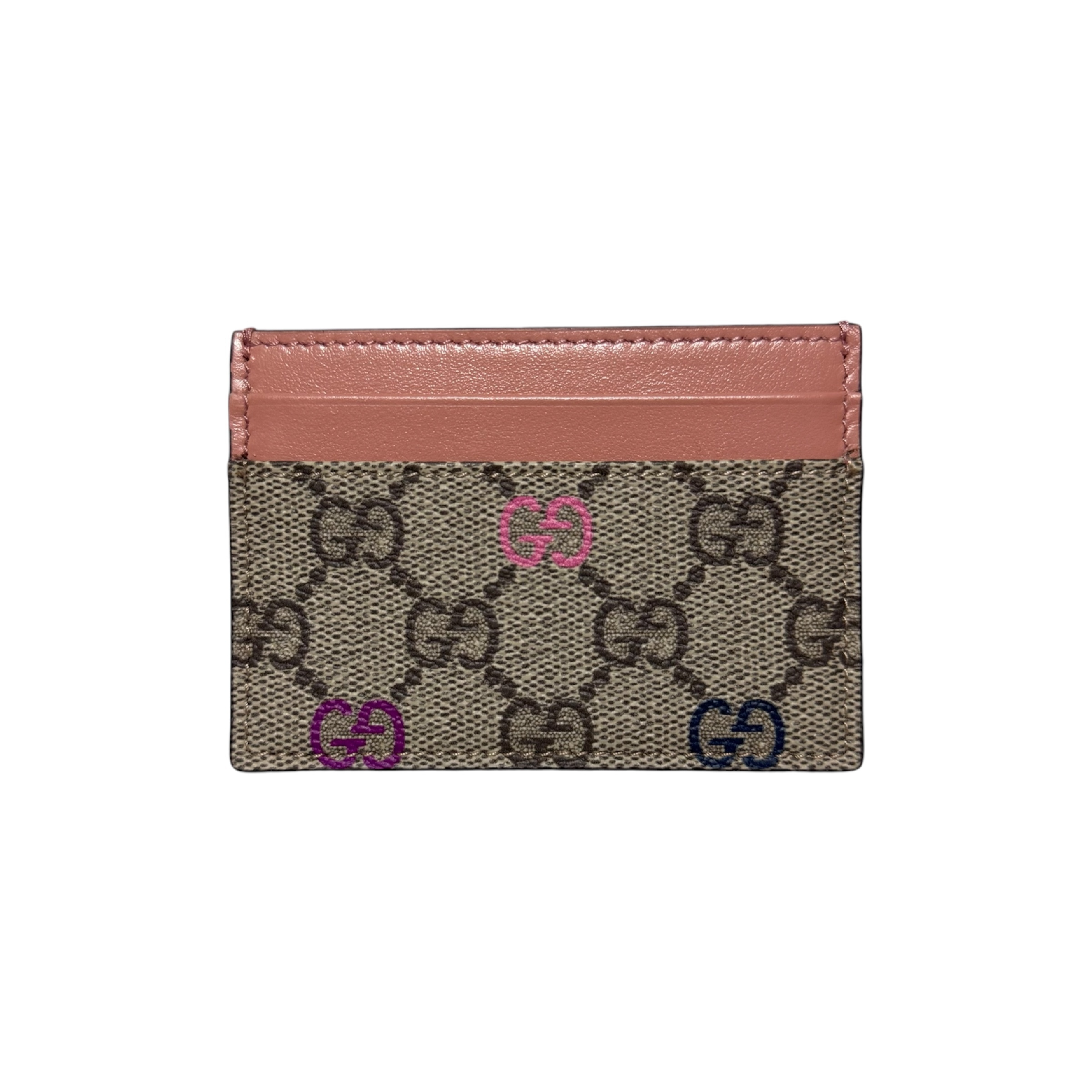 GG Supreme Multicolor Card Case Pink (Card Case/Pass Case/Business Card Holder) — view 2