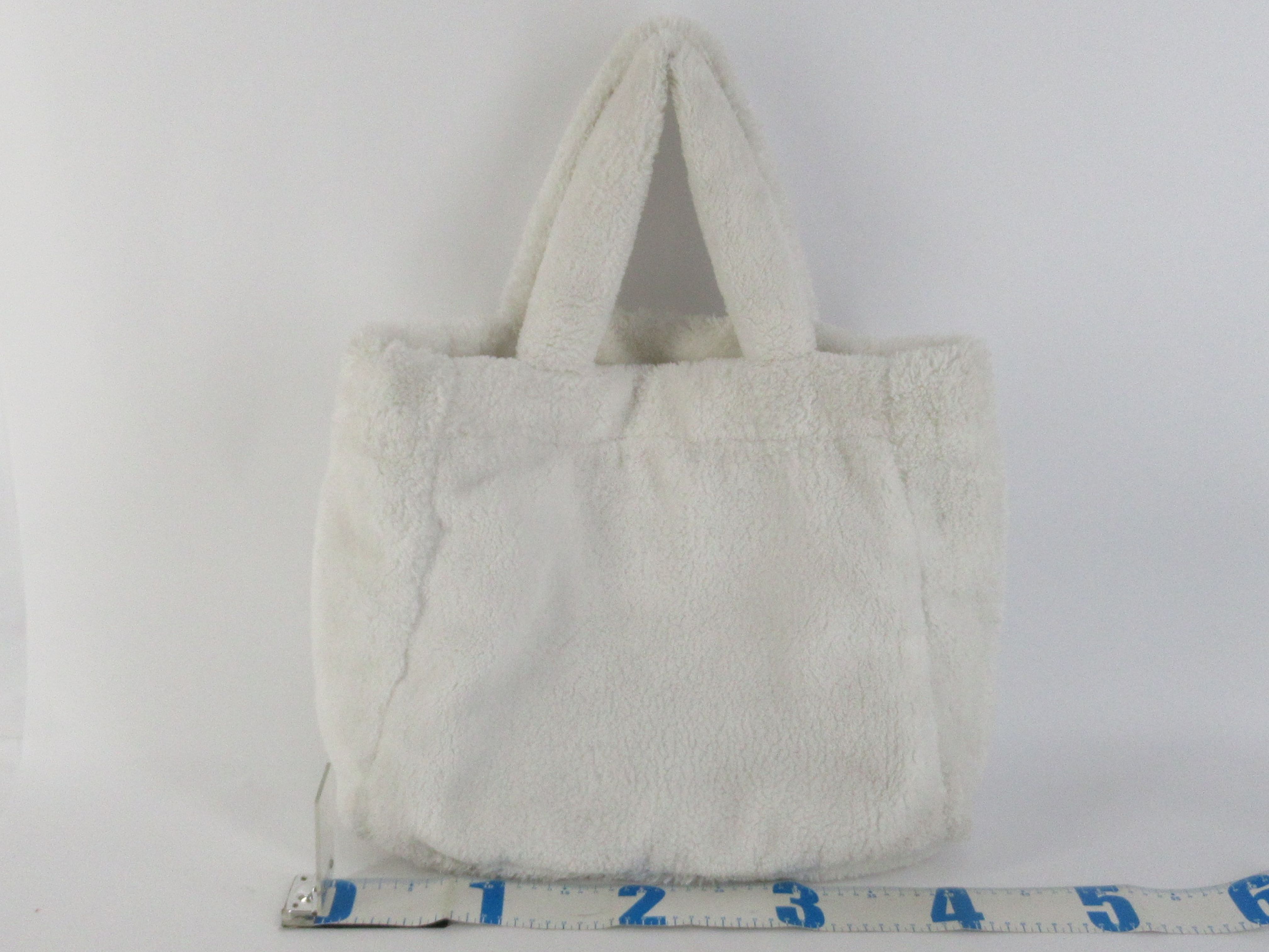 Terry Tote Bag 1BG130 White Terry Cloth with White Tag and Dust Bag — view 2