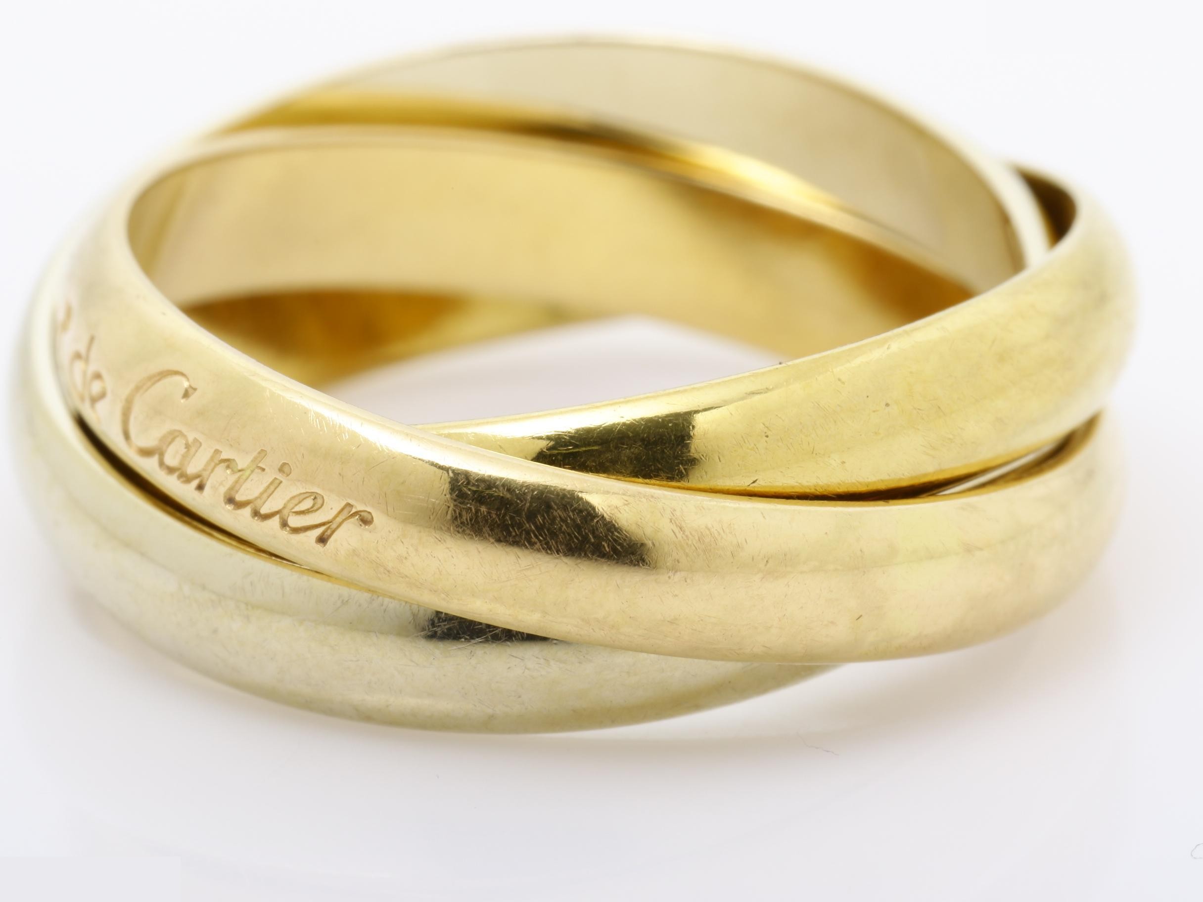Trinity Triple Ring, 750YG/PG/WG, #58, 9.6g — view 3
