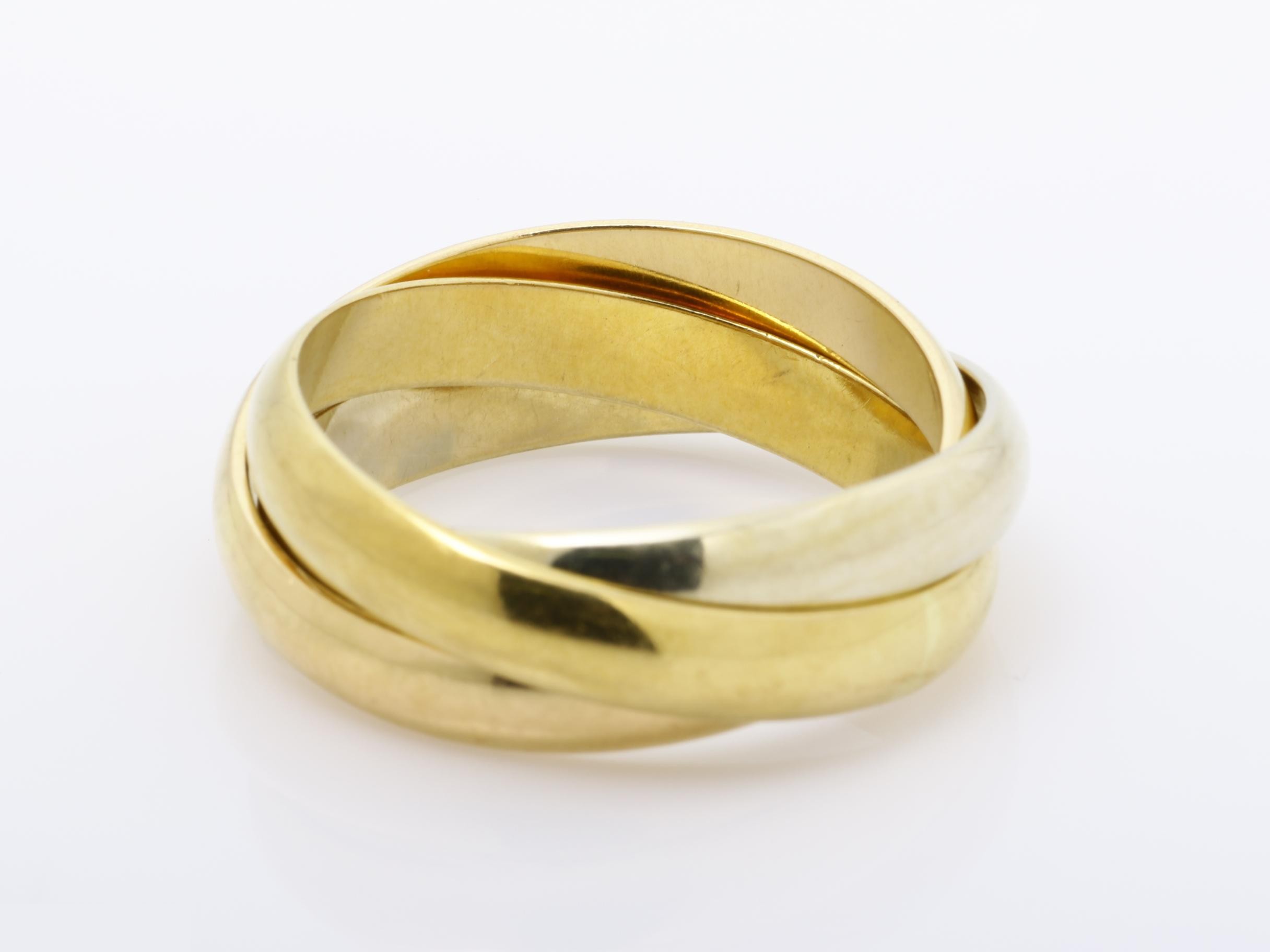Trinity Triple Ring, 750YG/PG/WG, #58, 9.6g — view 4
