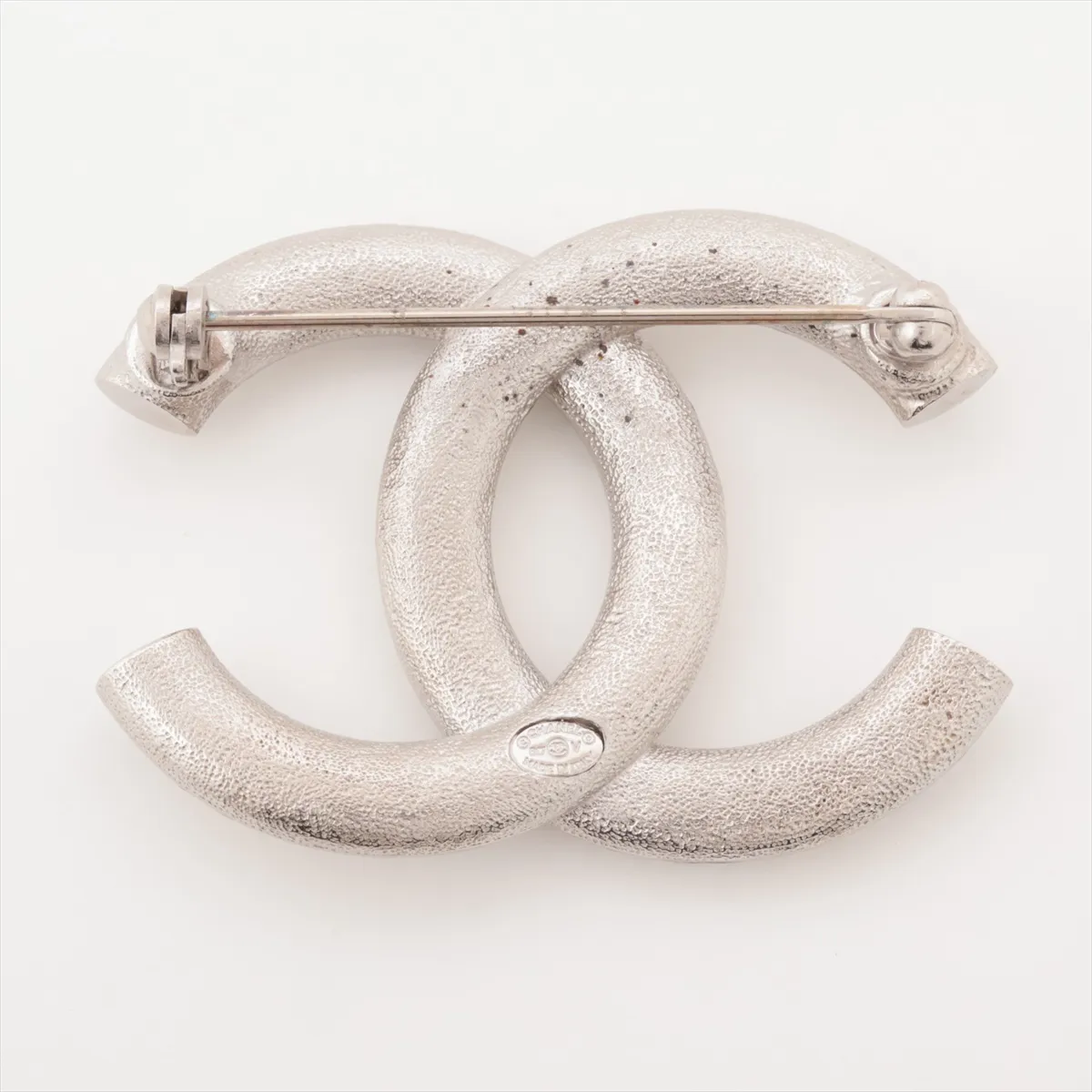 Coco Mark B17V Brooch, Metal x Rhinestone, Silver. Shows signs of wear, — view 2