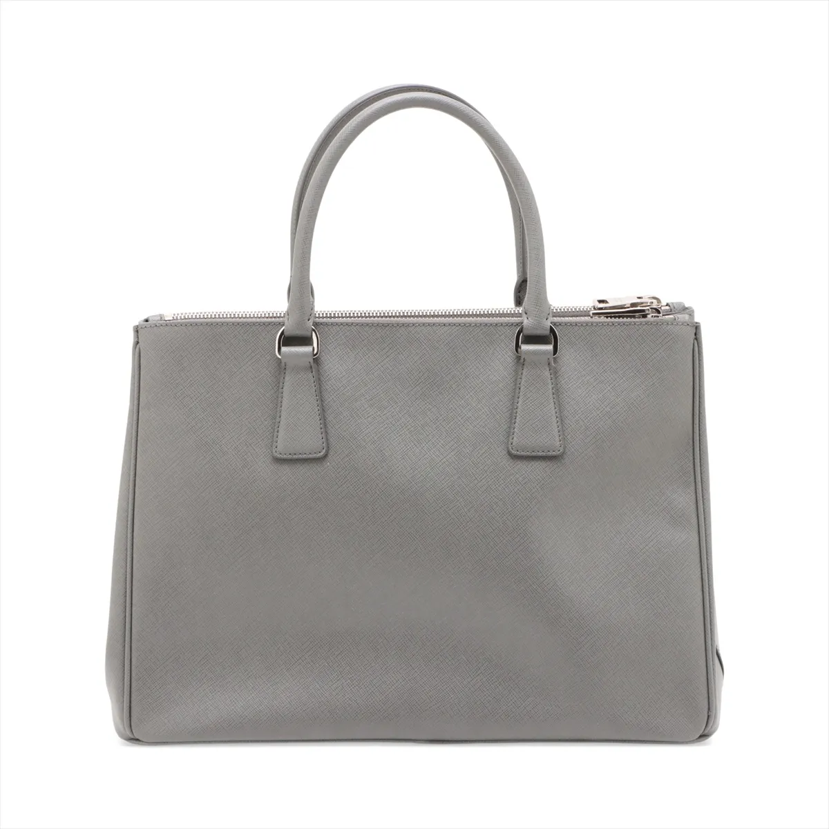 Saffiano Galleria Leather 2WAY Handbag Gray BN2274 Bearer Guarantee — view 2
