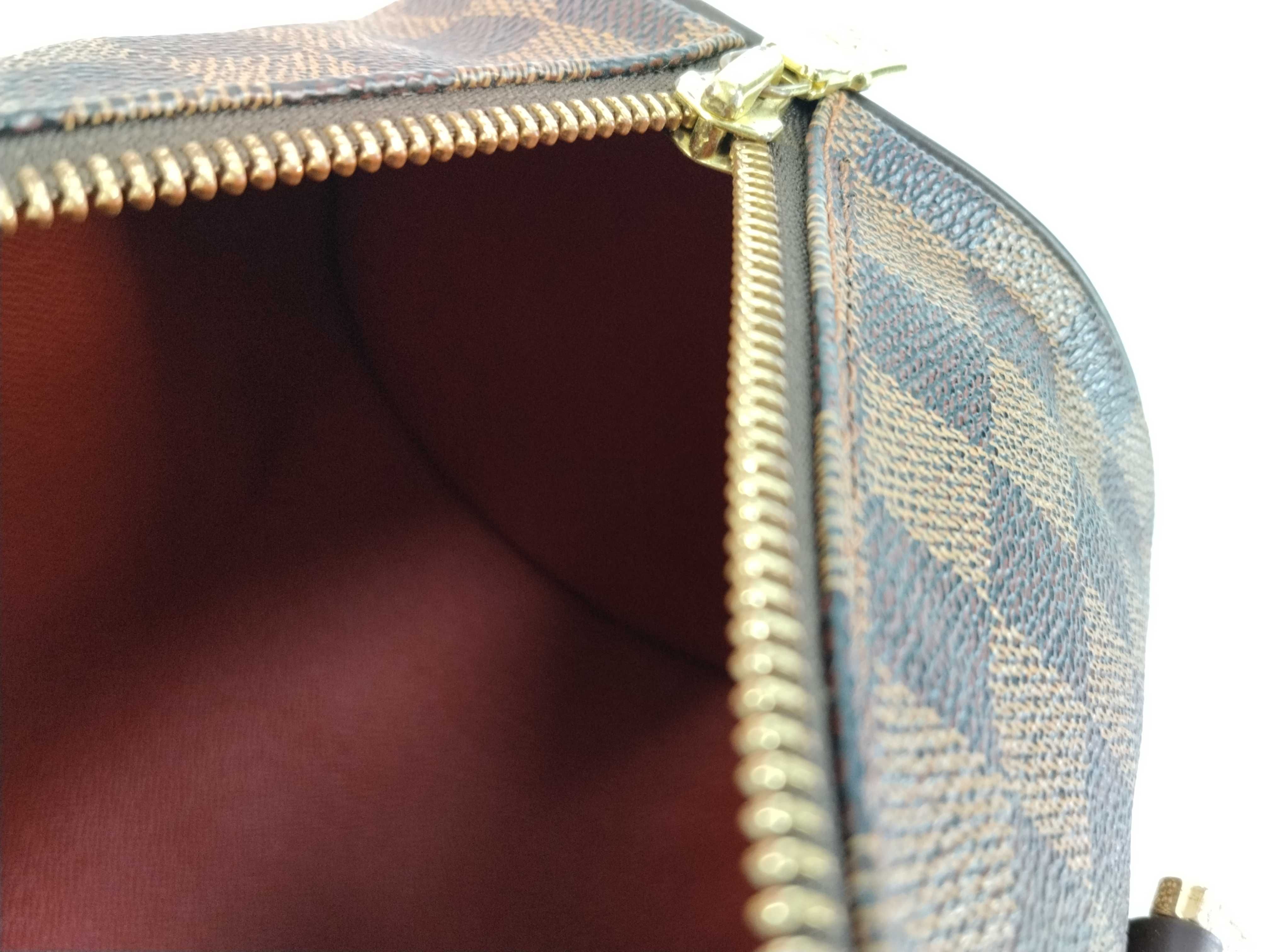 Damier Papillon 30 Boston Bag (Brown, N51303) — view 12