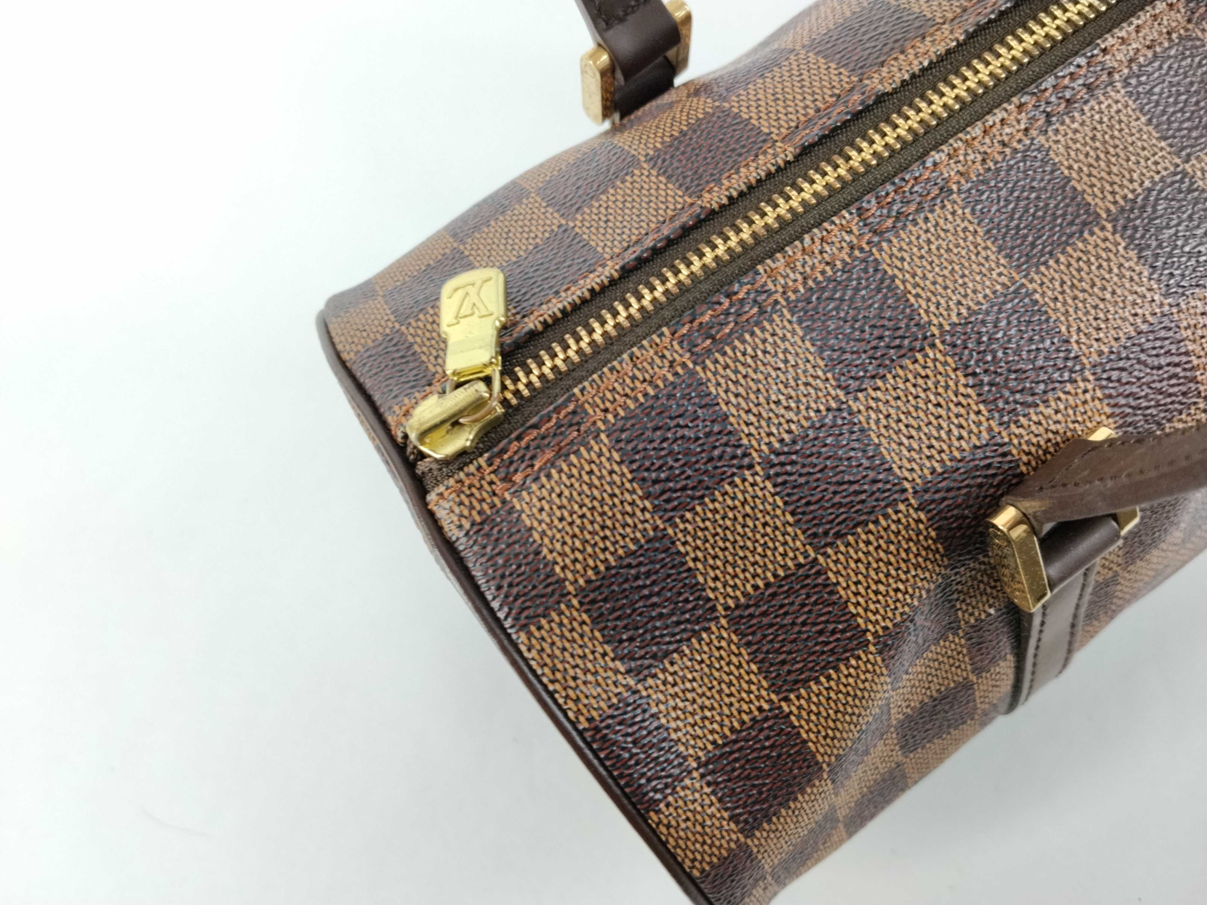 Damier Papillon 30 Boston Bag (Brown, N51303) — view 8