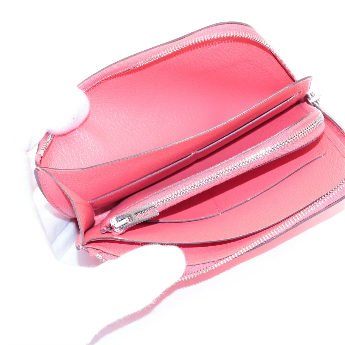 Remix Combine Vaux Epson x Chevre Misor Compact Wallet Rose Jaipur Silver Hardware A:2017 — view 3