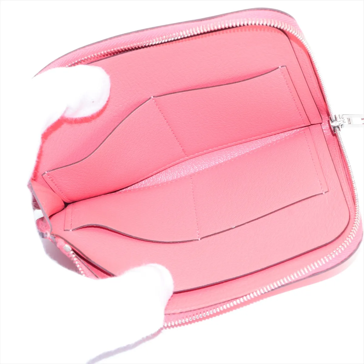 Remix Combine Vaux Epson x Chevre Misor Compact Wallet Rose Jaipur Silver Hardware A:2017 — view 5