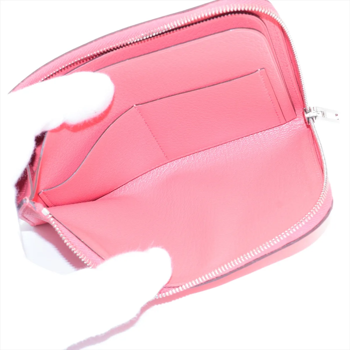Remix Combine Vaux Epson x Chevre Misor Compact Wallet Rose Jaipur Silver Hardware A:2017 — view 6